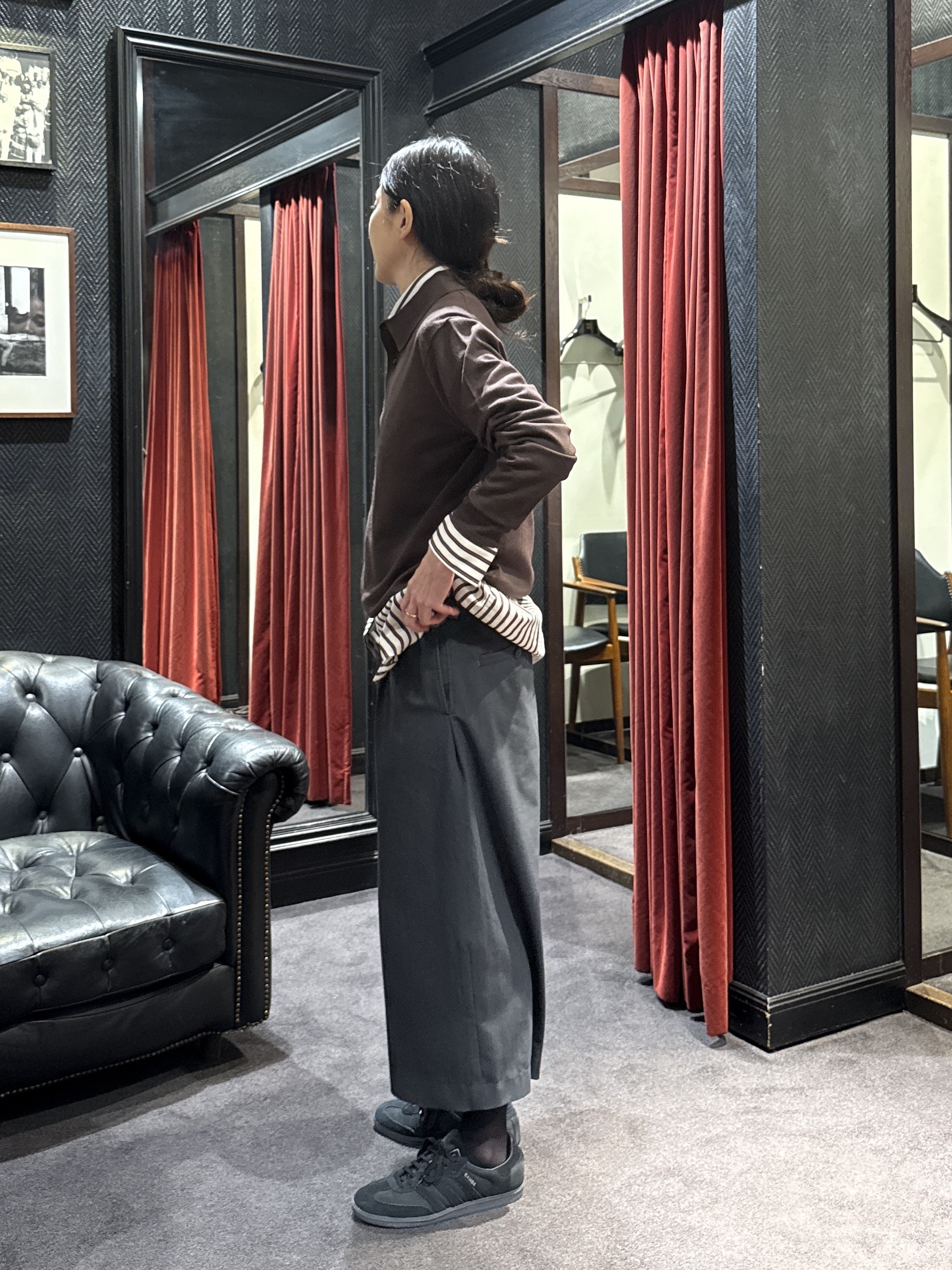 神野（jinno）さんの「TAKEO KIKUCHI｜【BOWLER HAT LABEL】日本製オルタネートストライプシャツ」を使ったコーディネート