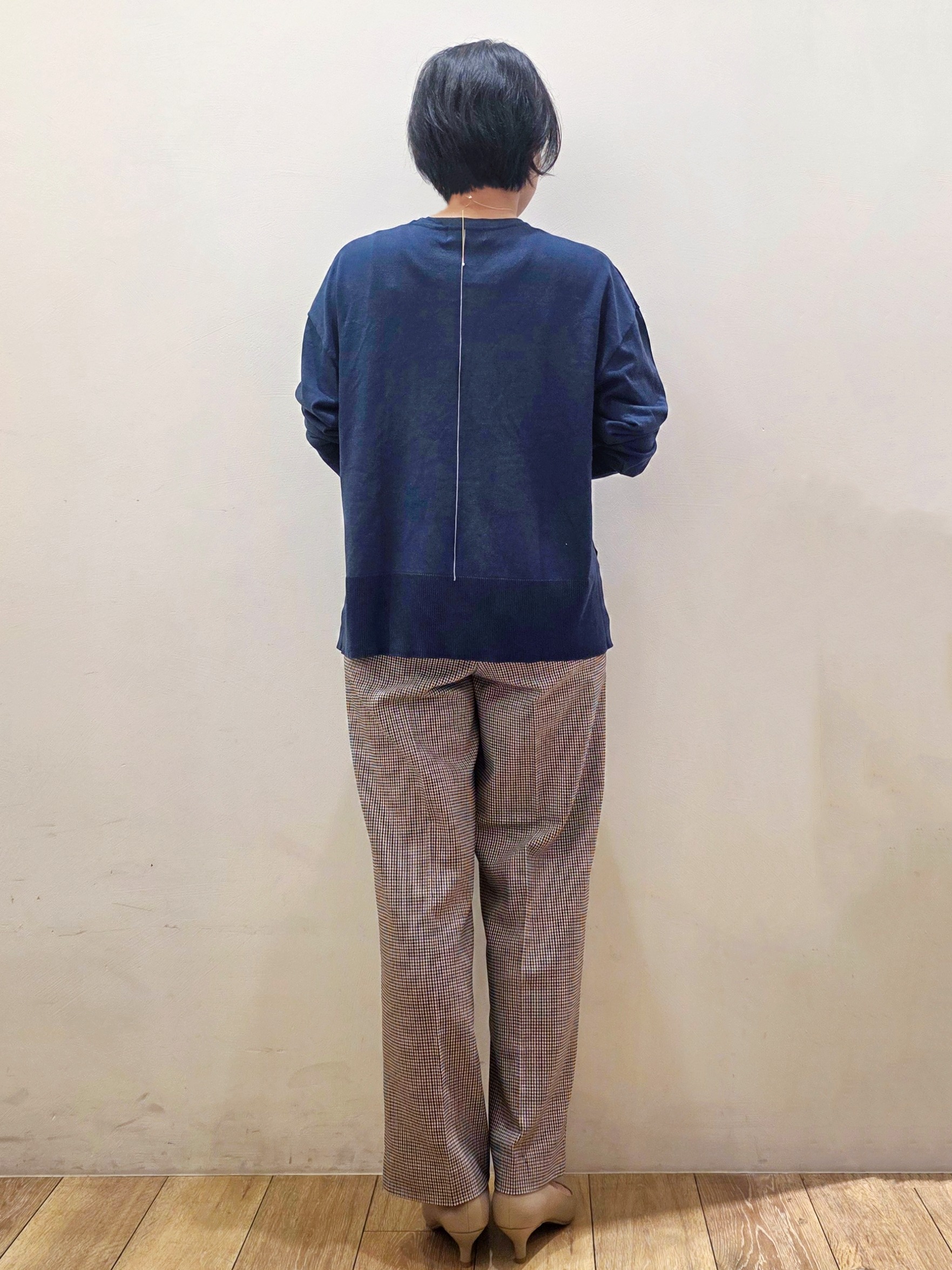 yuyuさんの「OPAQUE.CLIP｜リラクシークルーニット【洗濯機OK】」を使ったコーディネート