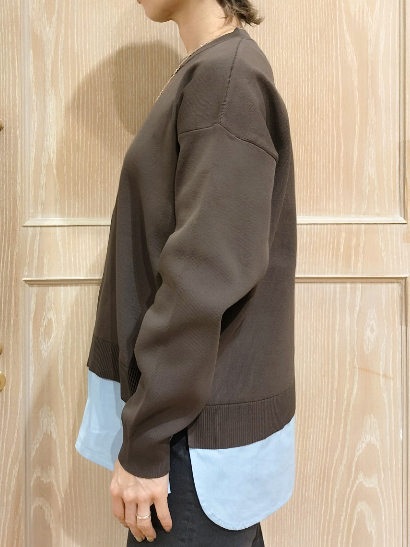 YUKIさんの「SHOO･LA･RUE｜【S-LL】着るだけできまる シャツレイヤード風 スポンディッシュニット」を使ったコーディネート