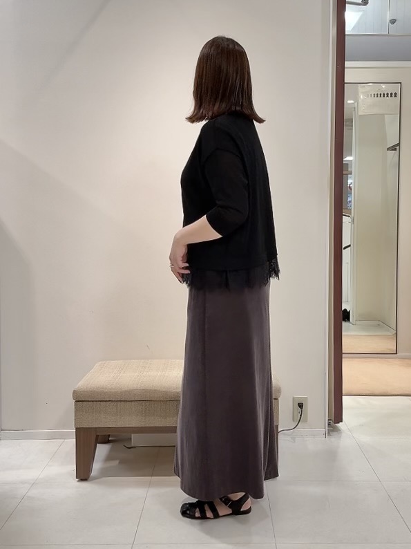 YUIさんの「UNTITLED｜【一枚で着映え】レースドッキングニットプルオーバー」を使ったコーディネート