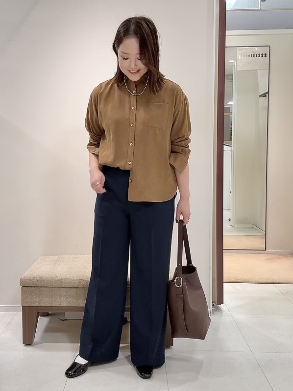YUIさんの「UNTITLED｜【セットアップ可/秋羽織り】スエードライクシャツ」を使ったコーディネート
