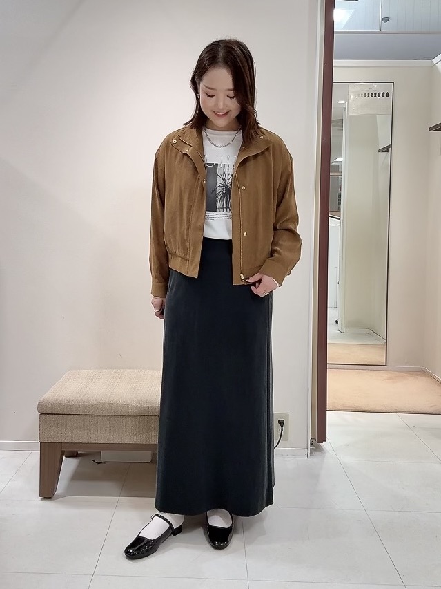 YUIさんの「UNTITLED｜【セットアップ可/秋ジャケット】スエードライクブルゾン」を使ったコーディネート