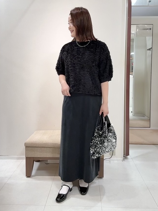 YUIさんの「UNTITLED｜【秋映え/体型カバー】フェザージャガードプルオーバー」を使ったコーディネート