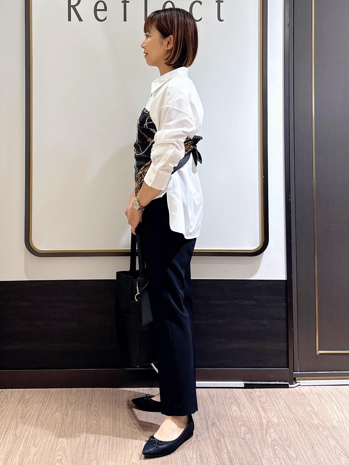 nekoさんの「Reflect｜【羽織◎】オフボディシルエットシャツ」を使ったコーディネート