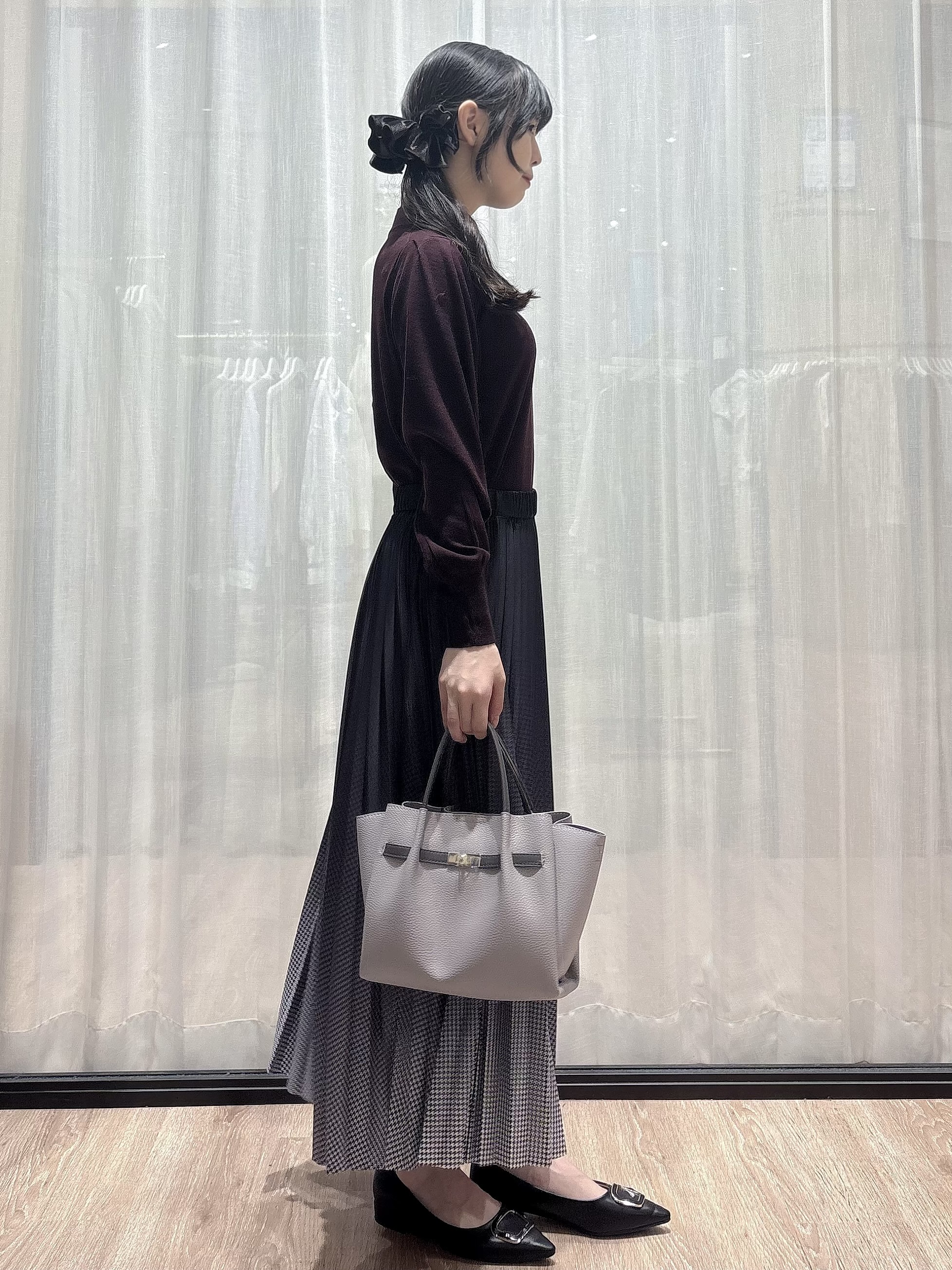 ぞうげさんの「OPAQUE.CLIP｜カシミヤタッチハイネックニット【洗濯機OK／抗ピリング】」を使ったコーディネート