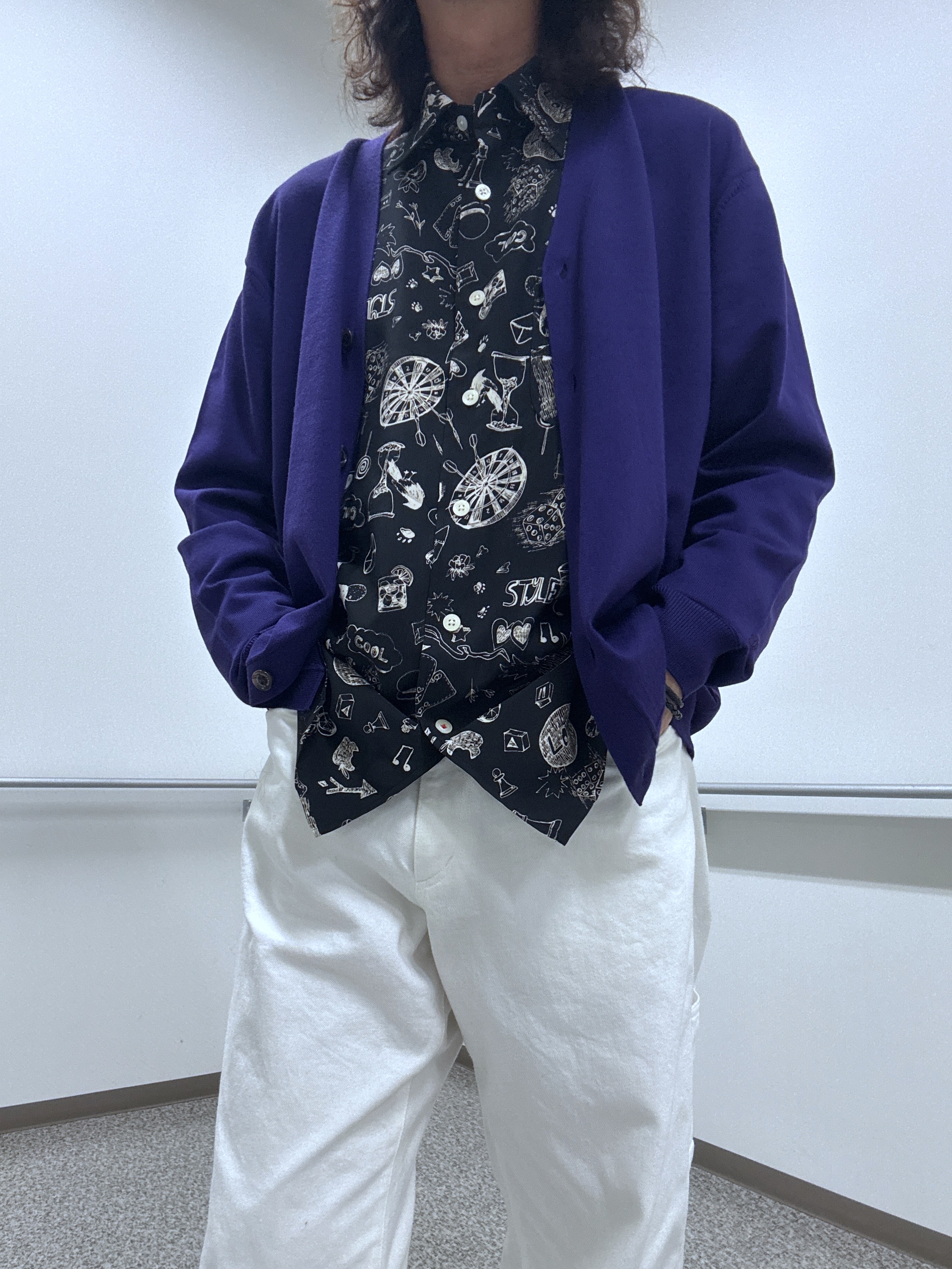 おーのさんの「TAKEO KIKUCHI｜アンチピリング ニット カーディガン」を使ったコーディネート