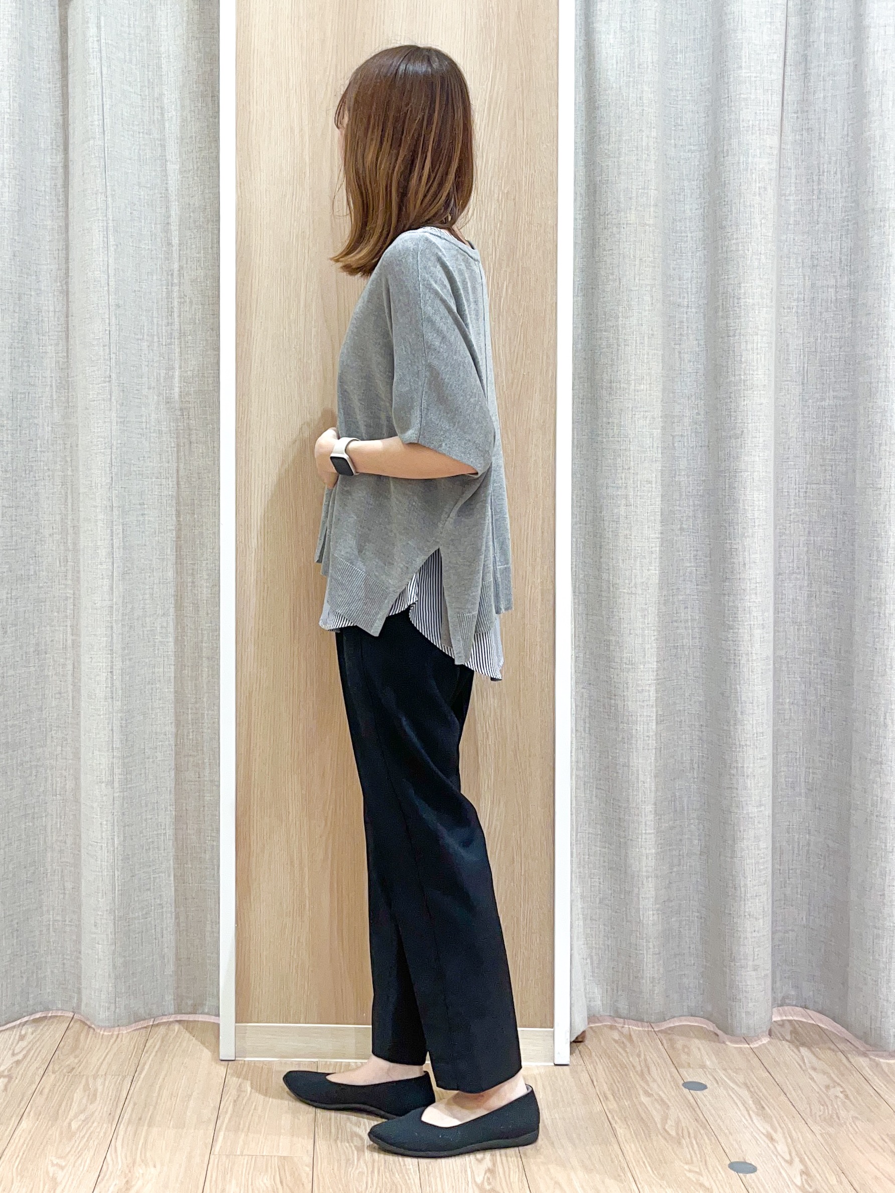 みーちゃんさんの「grove｜【体系カバー◎】ニット&times;インナーシャツタンクSET」を使ったコーディネート