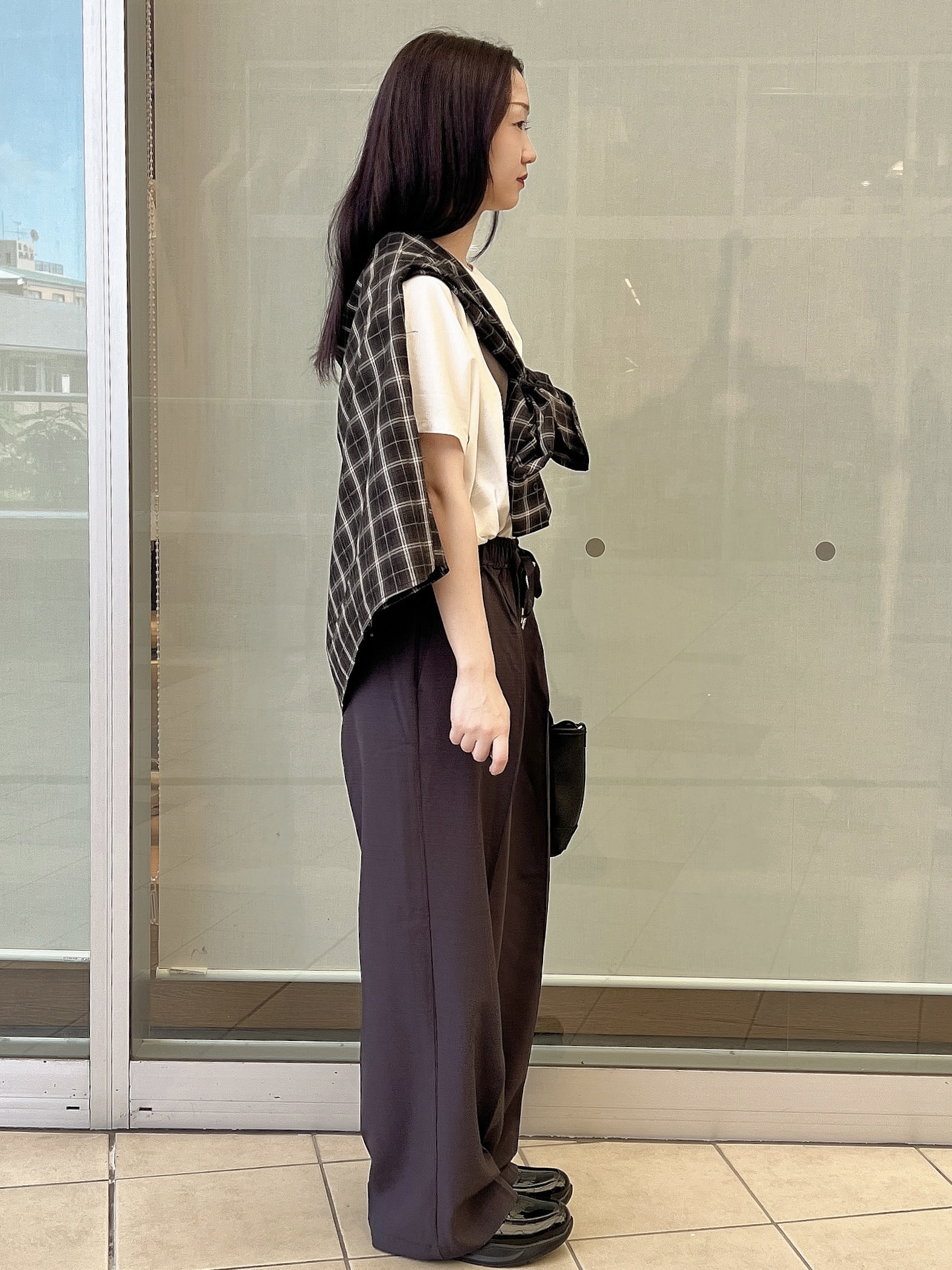 eriさんの「OPAQUE.CLIP｜チェック柄シャツ【洗濯機OK】」を使ったコーディネート