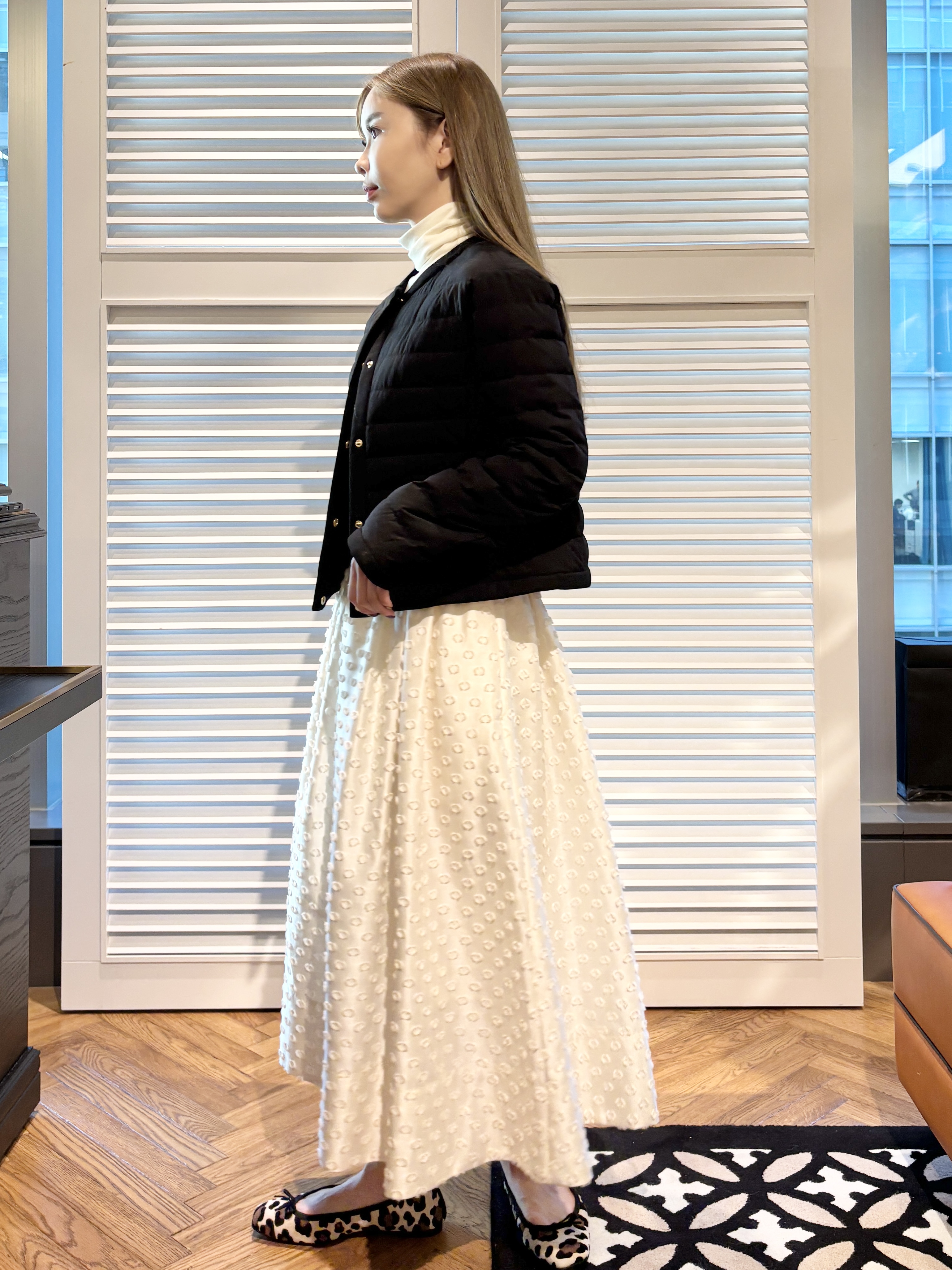 清水夏姫さんの「DRESSTERIOR｜ホカウル タートルネック」を使ったコーディネート