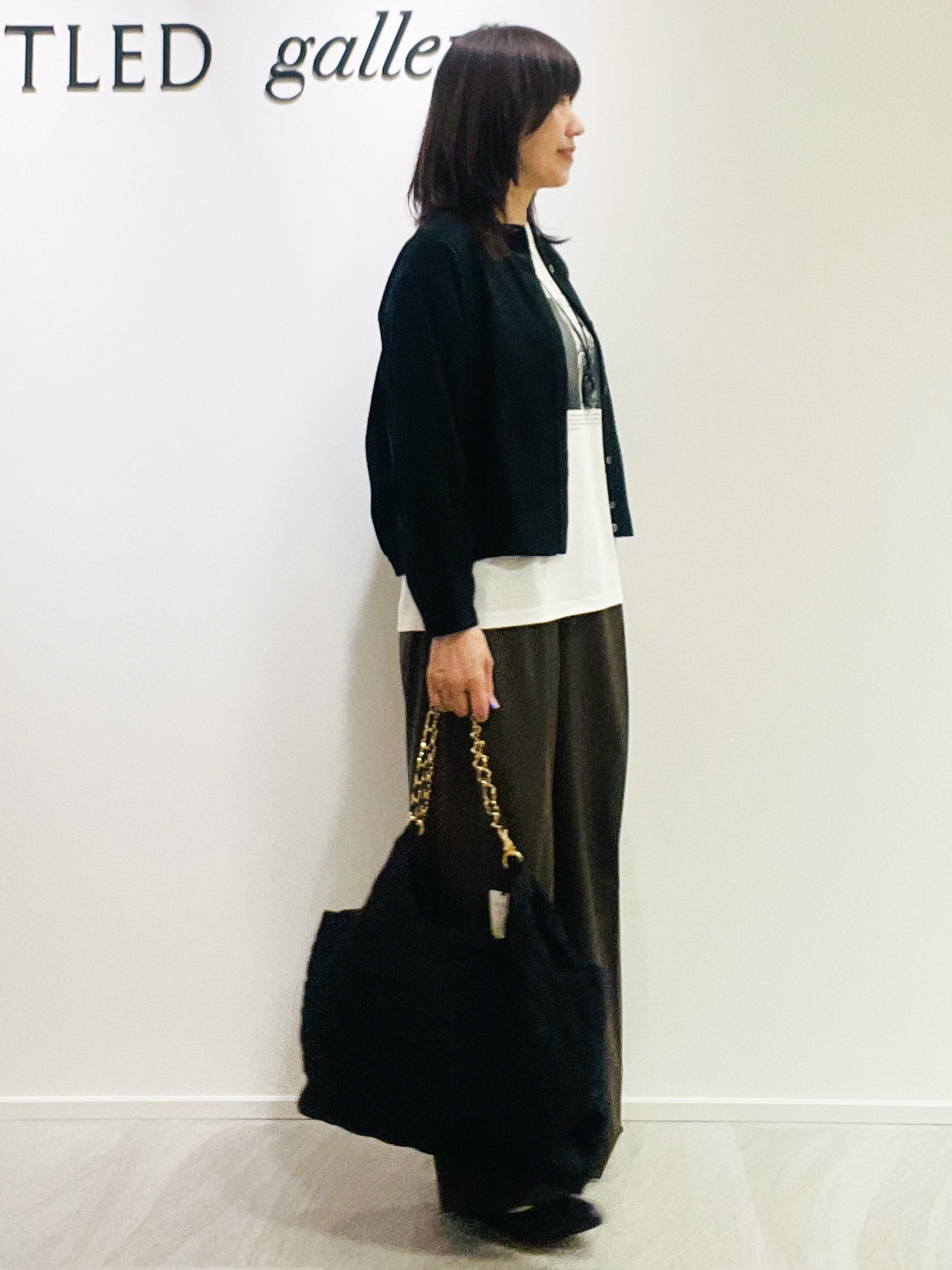 めいさんの「UNTITLED｜【セットアップ可/秋羽織り】メランジツイルシャツ」を使ったコーディネート
