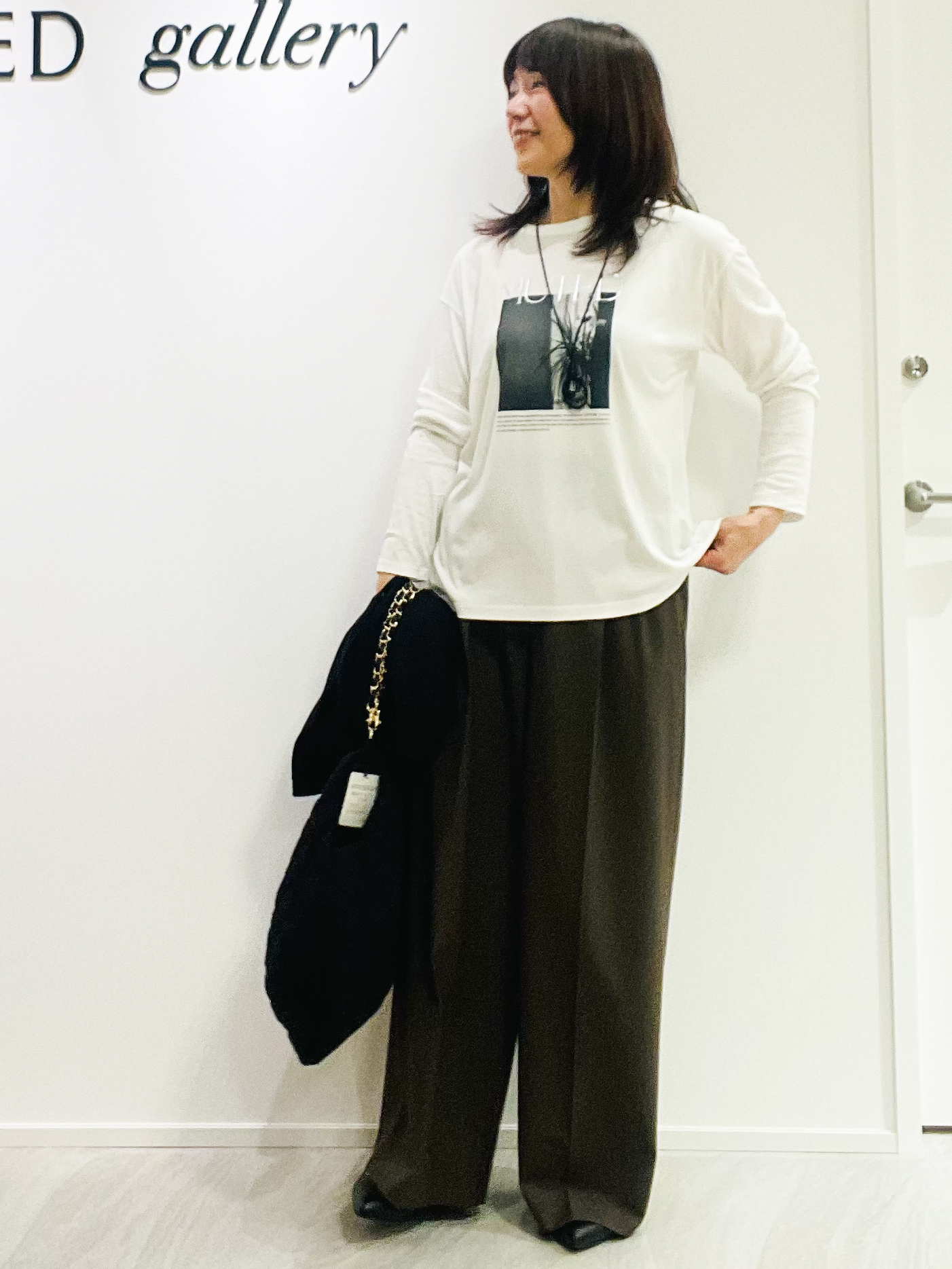めいさんの「UNTITLED｜【セットアップ可/秋羽織り】メランジツイルシャツ」を使ったコーディネート