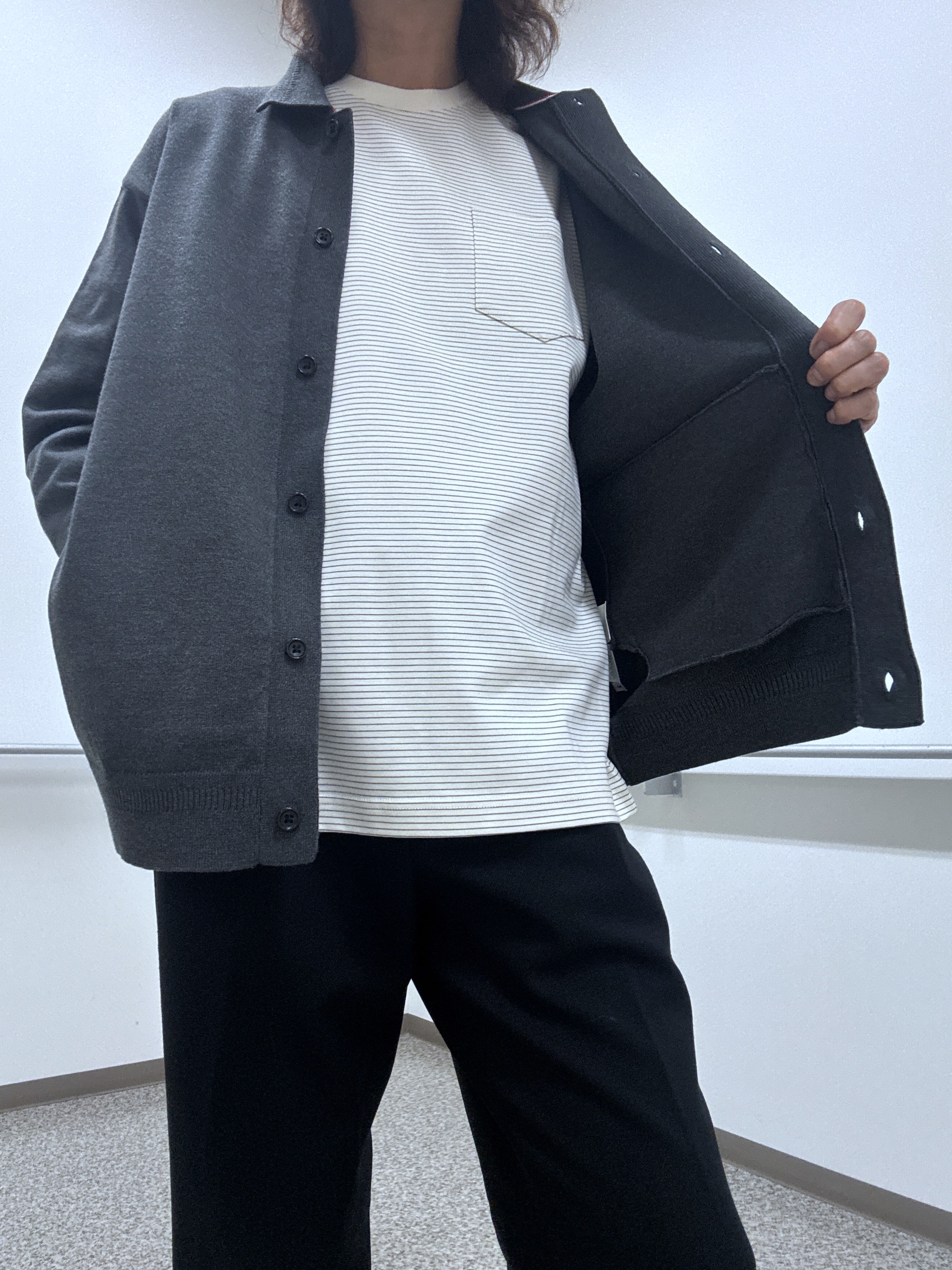 おーのさんの「TAKEO KIKUCHI｜ニット シャツ カーディガン」を使ったコーディネート