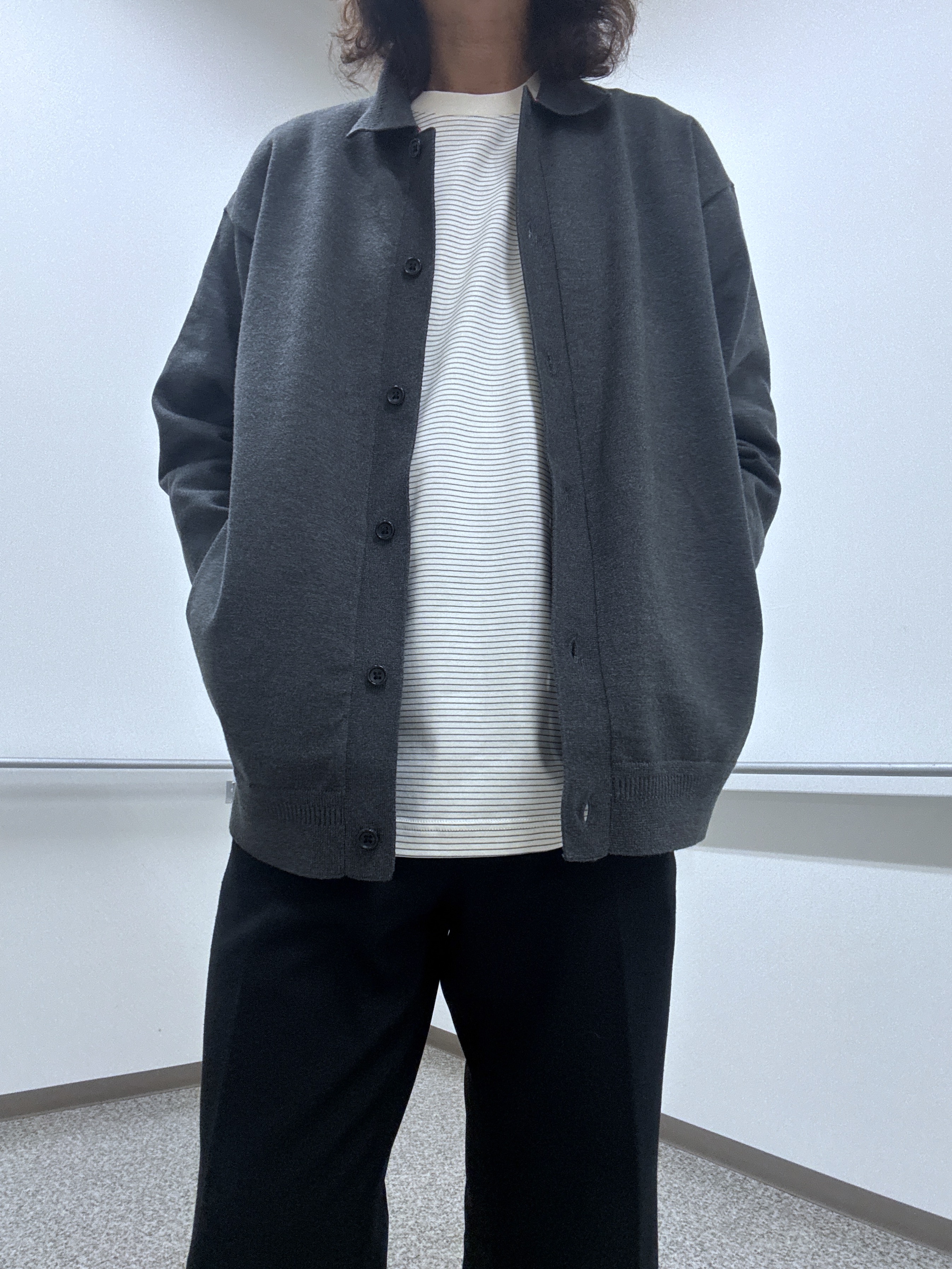 おーのさんの「TAKEO KIKUCHI｜ニット シャツ カーディガン」を使ったコーディネート