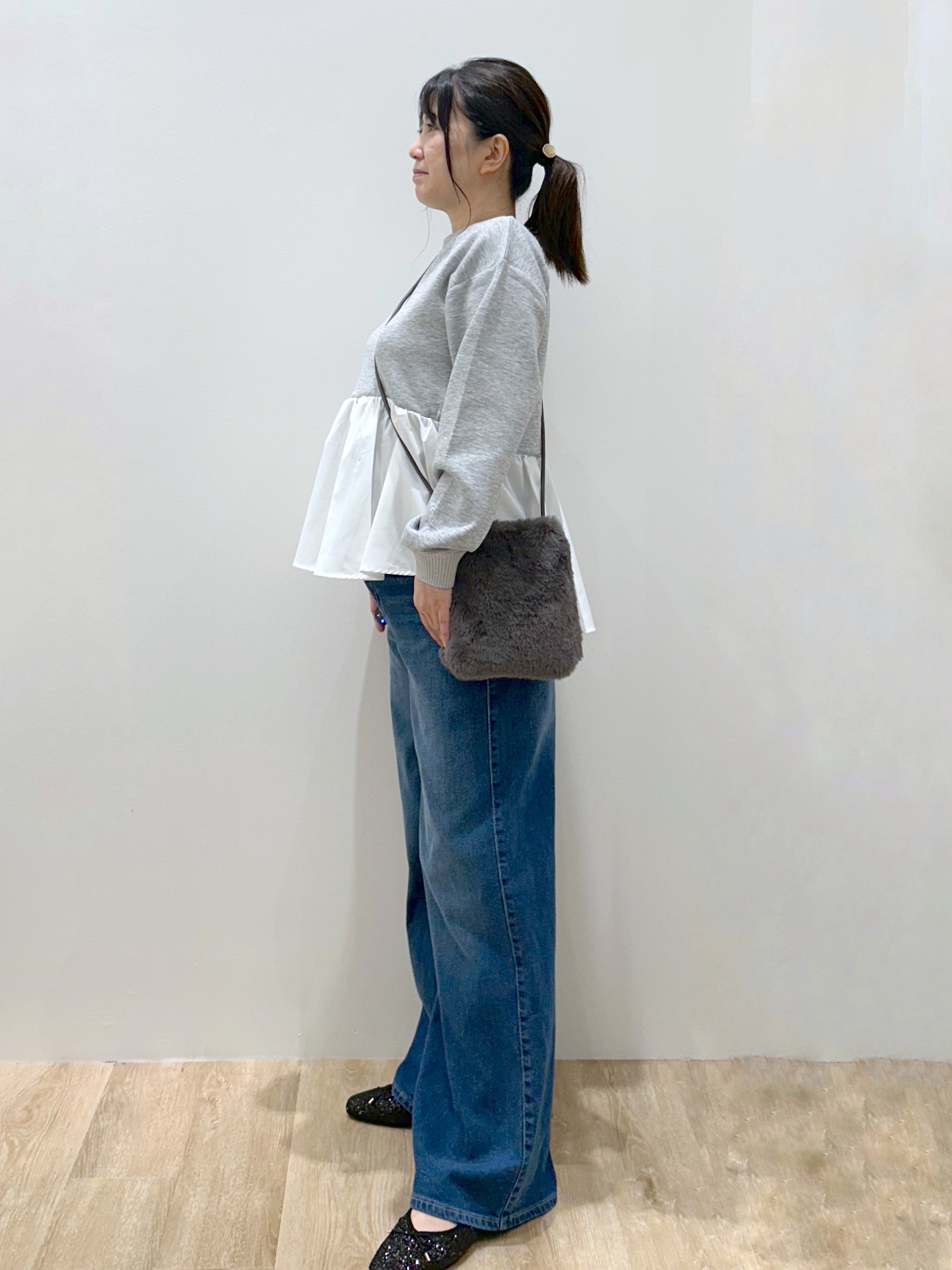 hiroさんの「OPAQUE.CLIP｜ペプラムドッキングトップス【洗濯機OK】」を使ったコーディネート