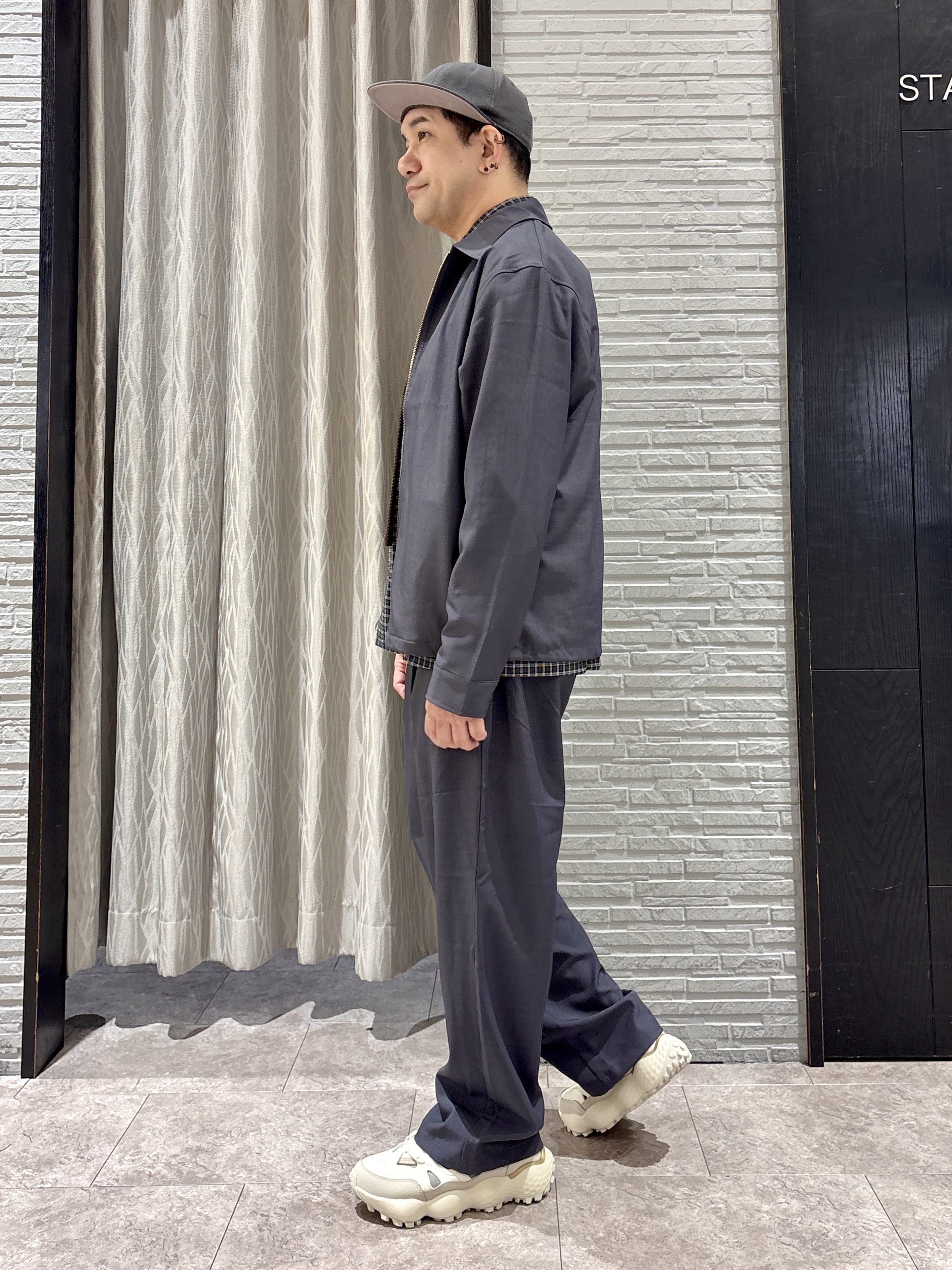 Pーyamaさんの「THE SHOP TK｜【セットアップ可／洗濯機OK】ウールライクジップブルゾン」を使ったコーディネート