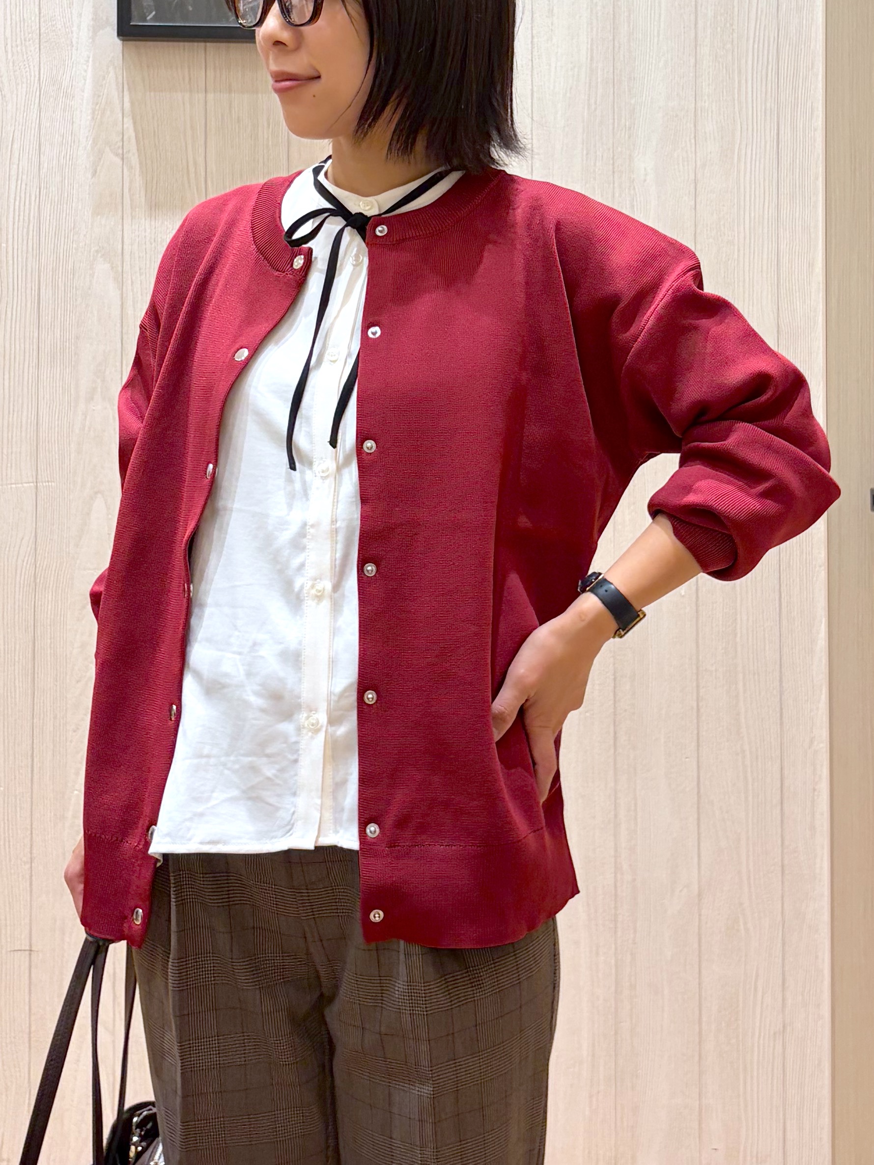 shirayuuuさんの「SHOO･LA･RUE｜【セットアップ可/洗濯機可】軽やかに羽織れる スポンディッシュ ニットカーディガン」を使ったコーディネート