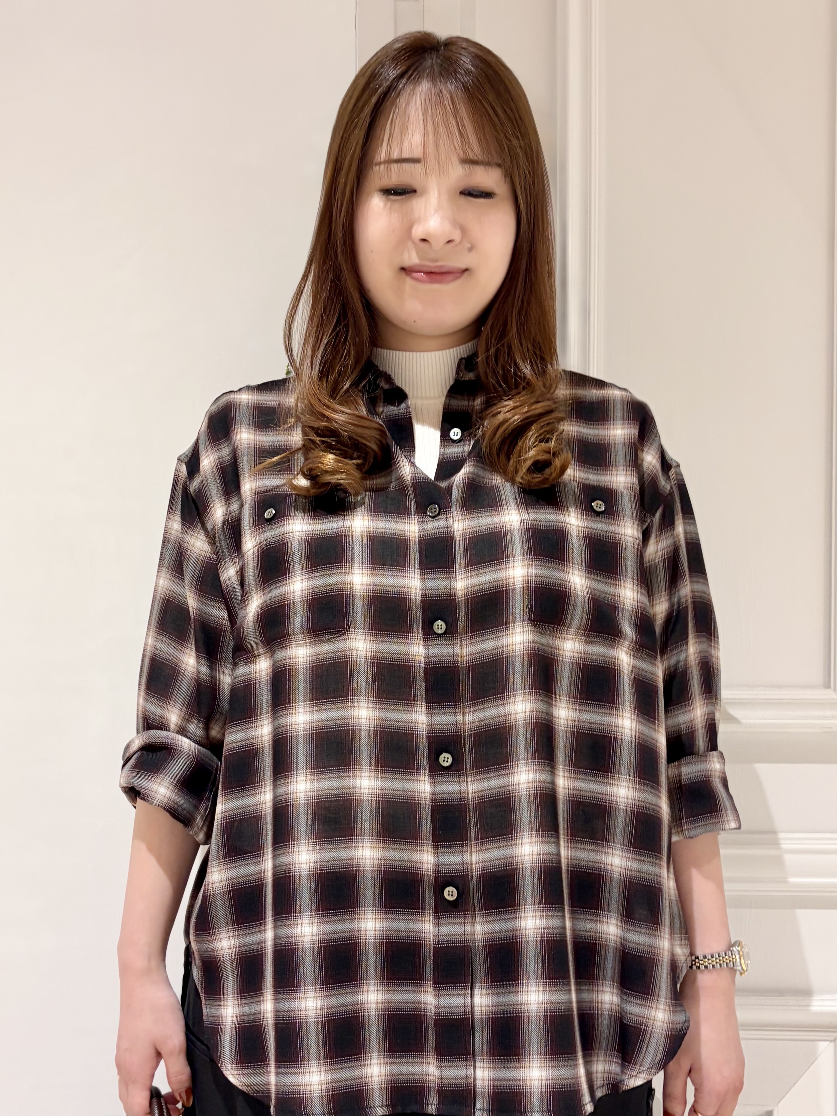 minowaさんの「DRESSTERIOR｜【ウォッシャブル】ビエラオンブレチェックシャツ」を使ったコーディネート