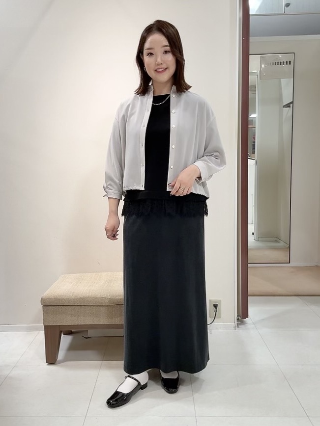 YUIさんの「UNTITLED｜【秋羽織り/セットアップ可/UVカット】エアリークールドロストシャツ」を使ったコーディネート
