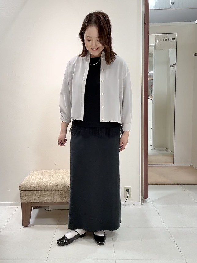 YUIさんの「UNTITLED｜【秋羽織り/セットアップ可/UVカット】エアリークールドロストシャツ」を使ったコーディネート