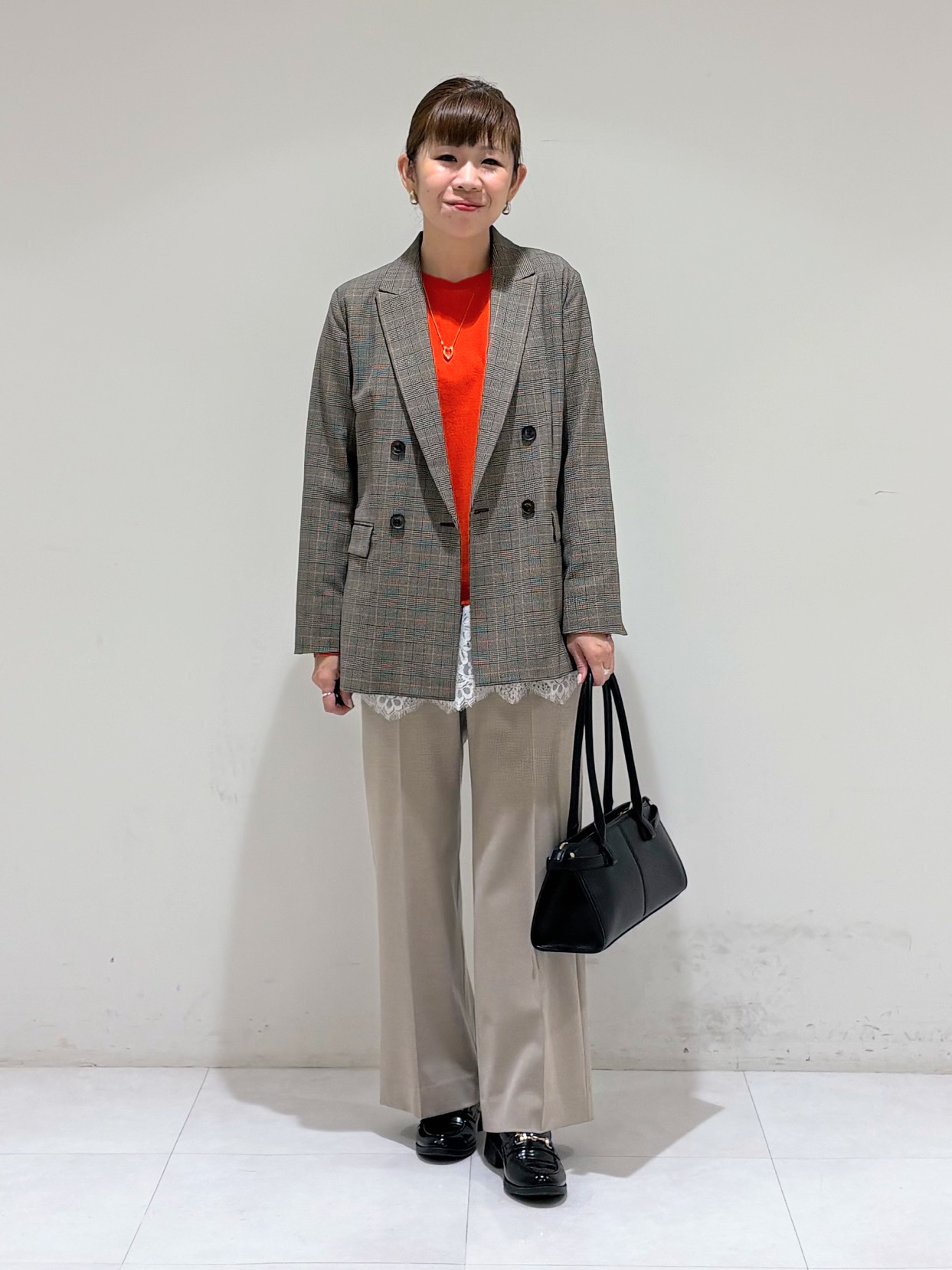 tsuyuさんの「INDIVI｜【洗濯機OK／ストレッチ◎】秋はじめのダブルジャケット」を使ったコーディネート