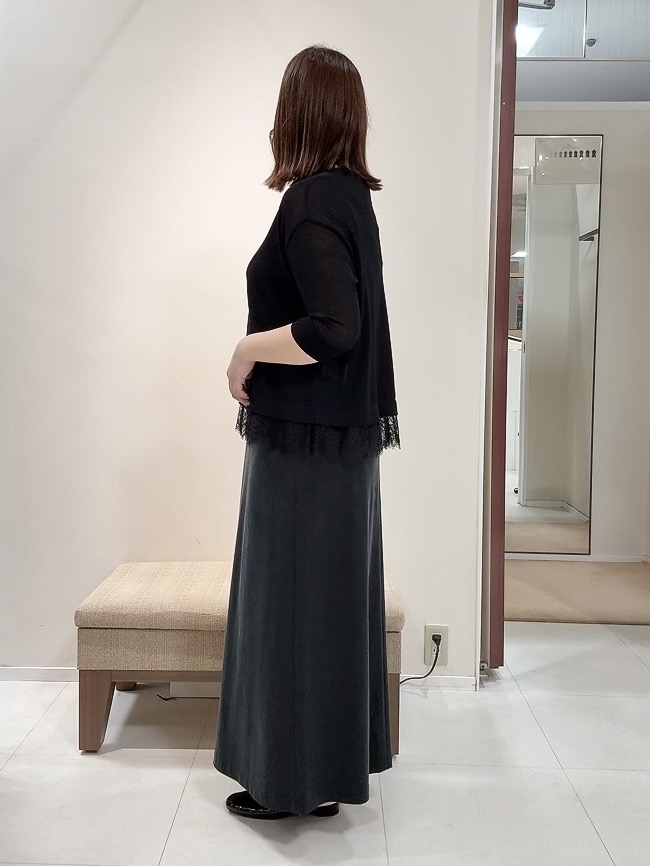 YUIさんの「UNTITLED｜【一枚で着映え】レースドッキングニットプルオーバー」を使ったコーディネート