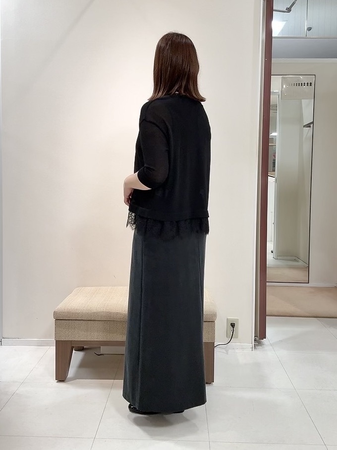 YUIさんの「UNTITLED｜【一枚で着映え】レースドッキングニットプルオーバー」を使ったコーディネート