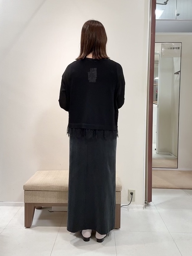 YUIさんの「UNTITLED｜【一枚で着映え】レースドッキングニットプルオーバー」を使ったコーディネート