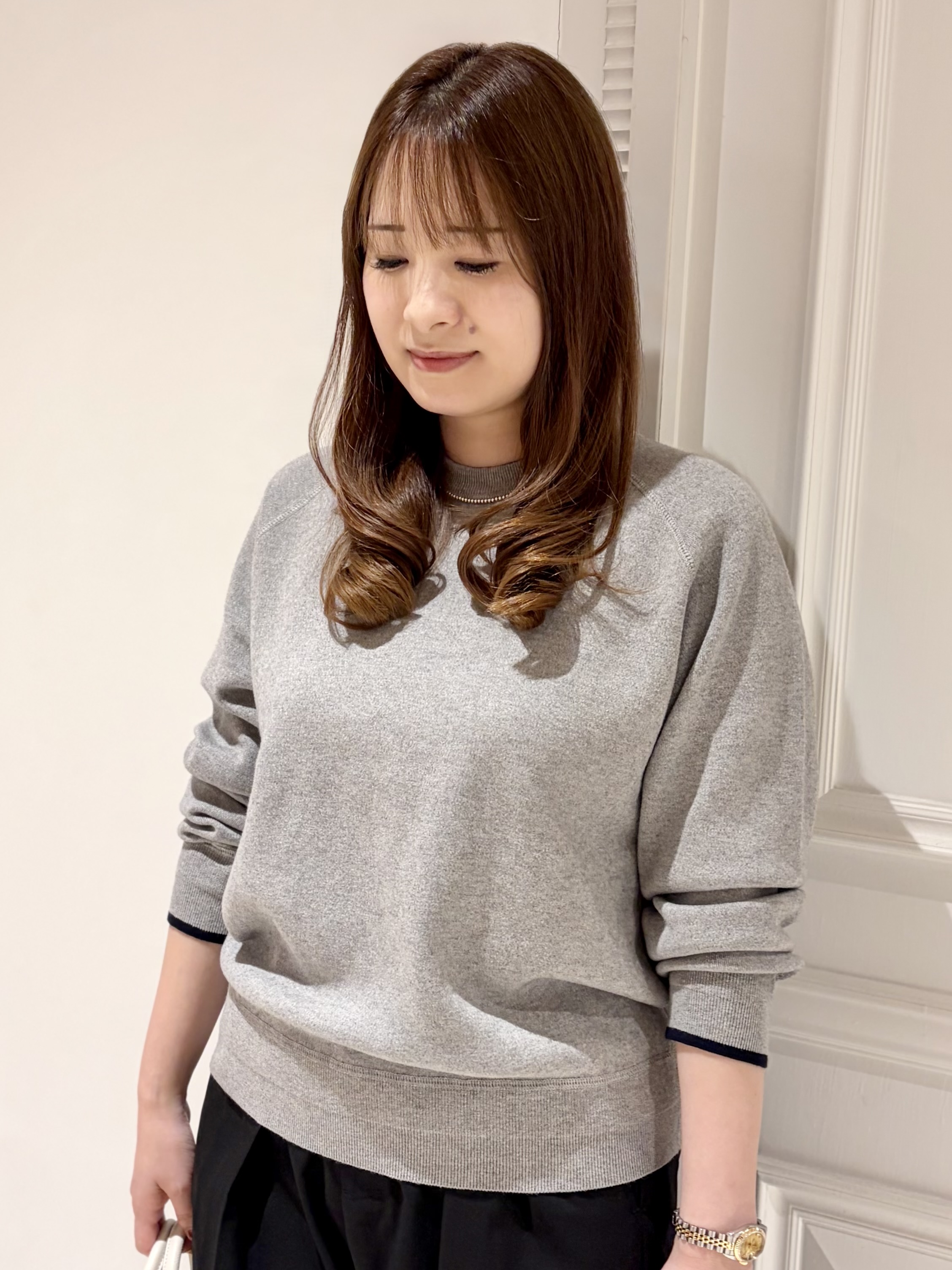 minowaさんの「DRESSTERIOR｜【6色展開/マシンウォッシャブル】コットンカシミヤニット」を使ったコーディネート