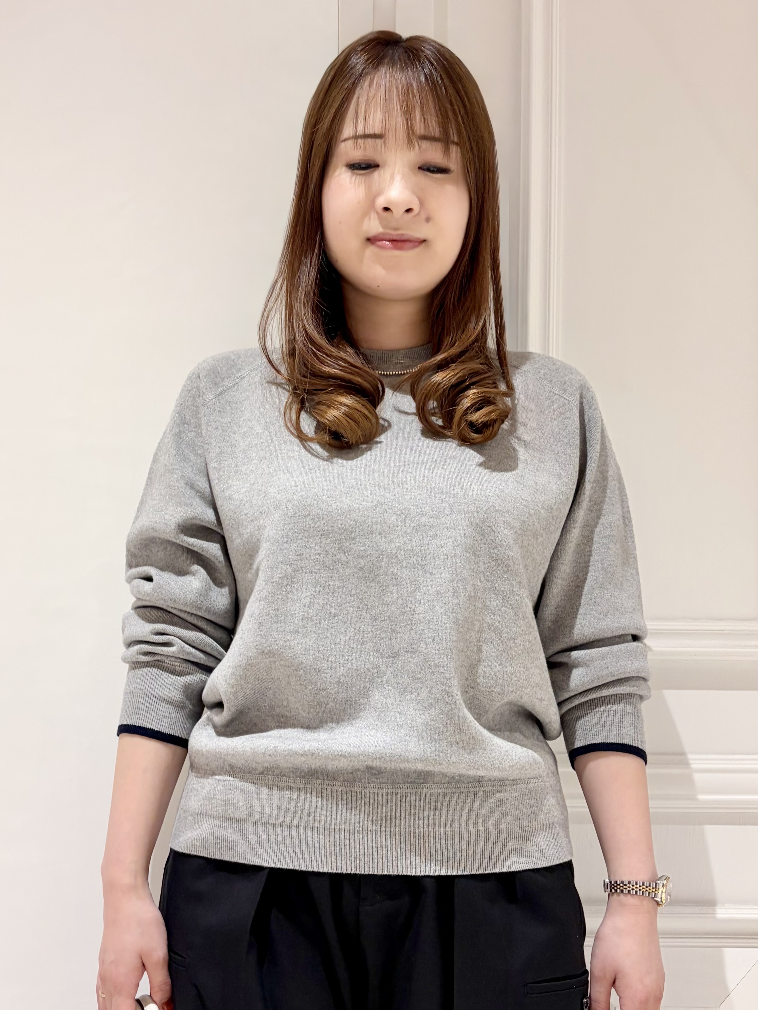 minowaさんの「DRESSTERIOR｜【6色展開/マシンウォッシャブル】コットンカシミヤニット」を使ったコーディネート