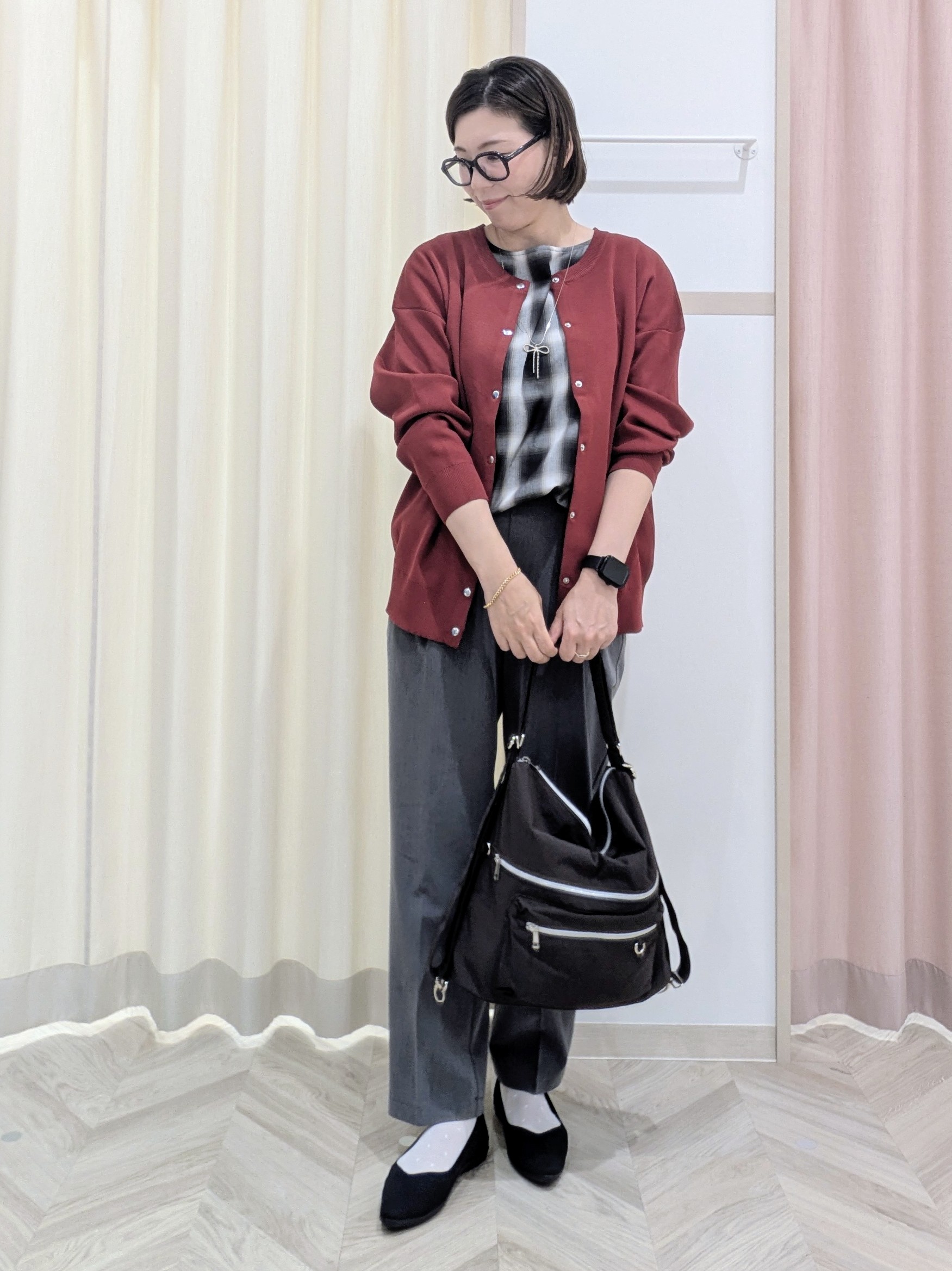 miyuさんの「SHOO･LA･RUE｜【セットアップ可/洗濯機可】軽やかに羽織れる スポンディッシュ ニットカーディガン」を使ったコーディネート