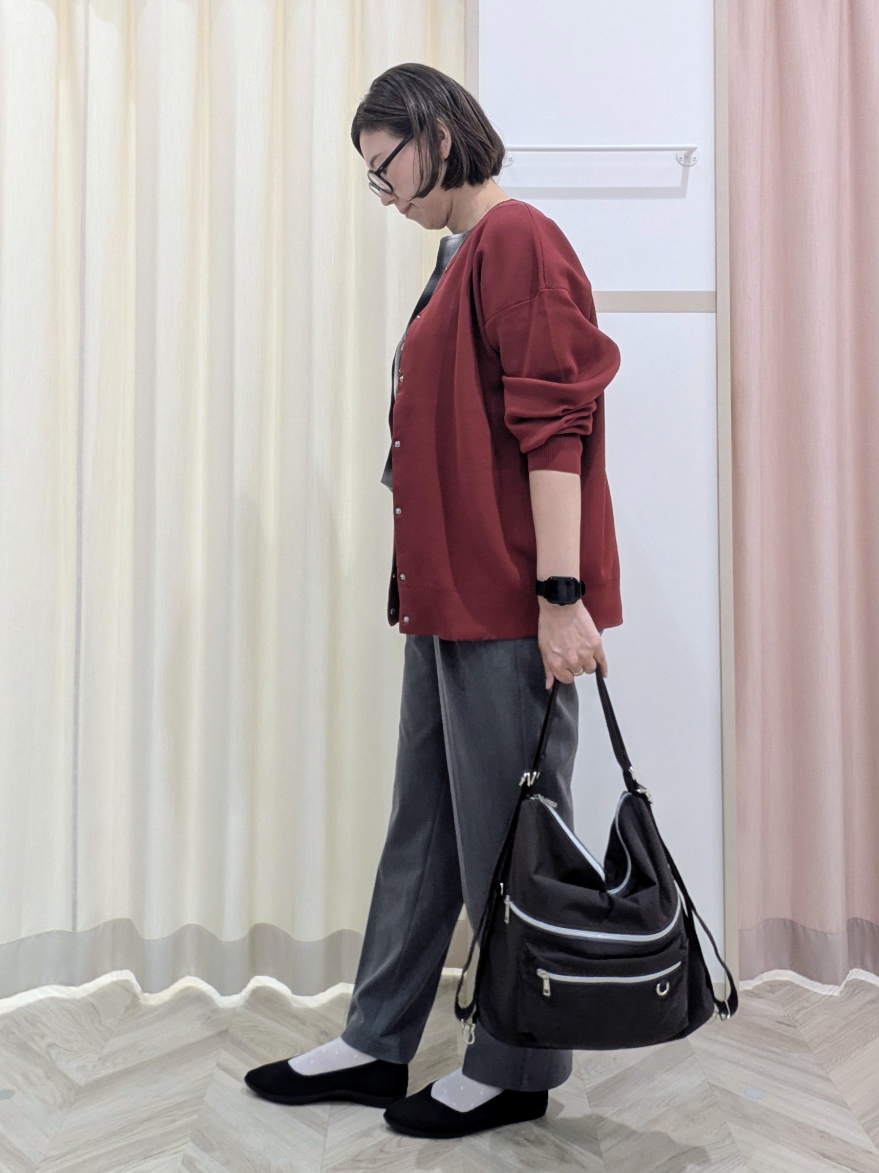 miyuさんの「SHOO･LA･RUE｜【セットアップ可/洗濯機可】軽やかに羽織れる スポンディッシュ ニットカーディガン」を使ったコーディネート