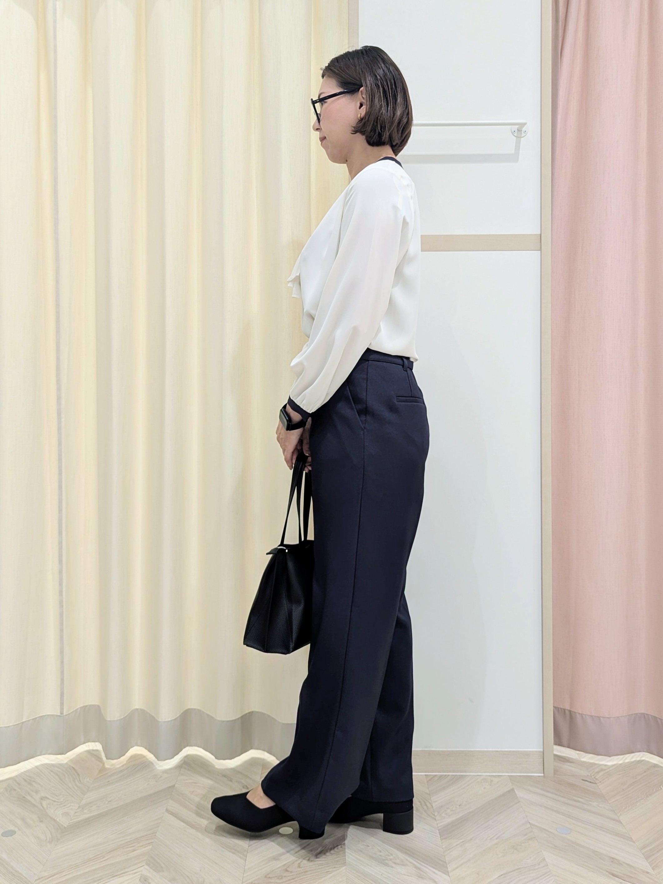 miyuさんの「SHOO･LA･RUE｜【セットアップ可/通勤/洗濯機可/SS-LL】女性らしく決まる カラーレスジャケット」を使ったコーディネート