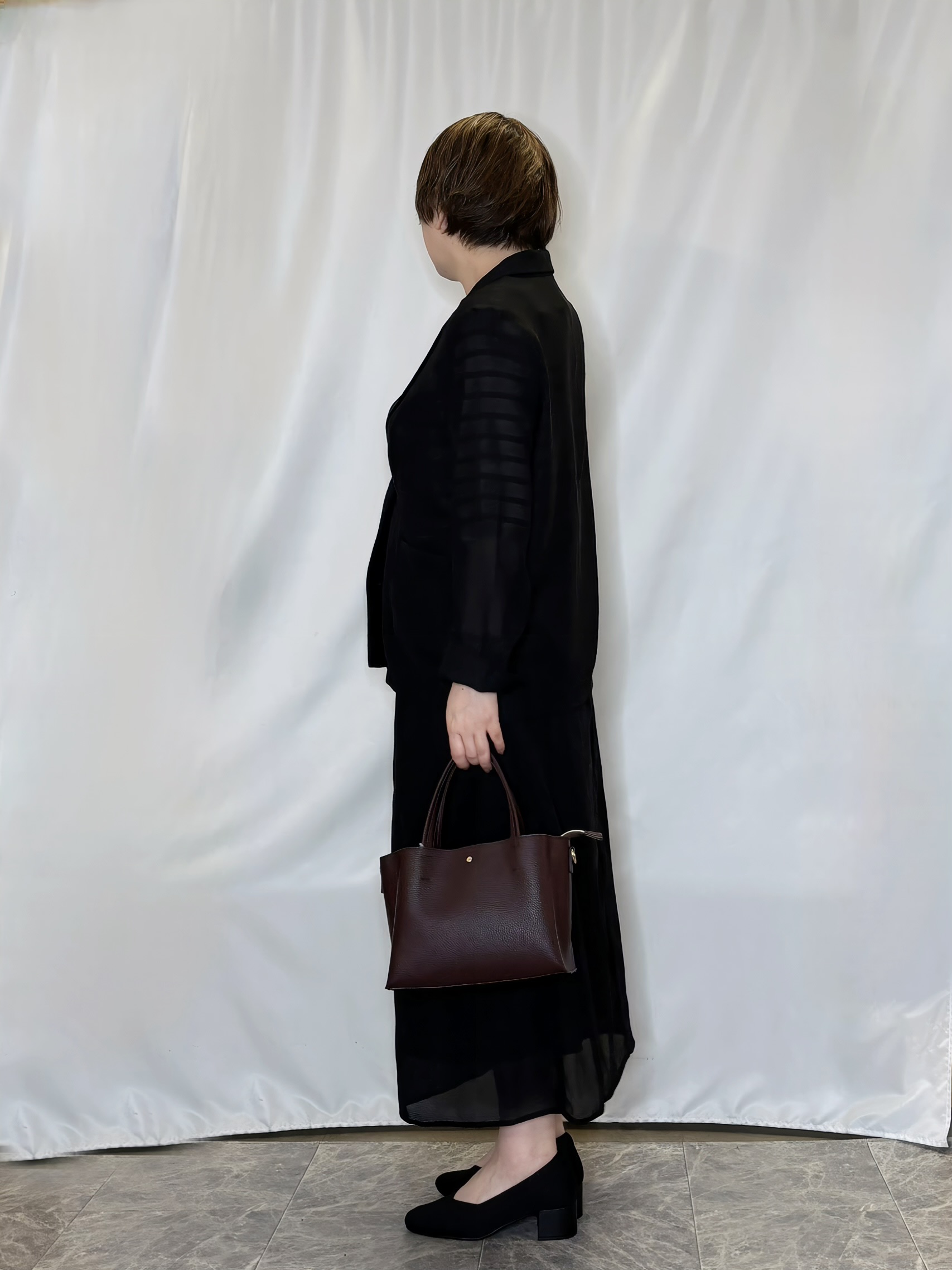 たみさんの「SHOO･LA･RUE｜【通気性〇/セットアップ可/S-LL/洗濯機可】紫外線対策にも メッシュテーラードジャケット」を使ったコーディネート