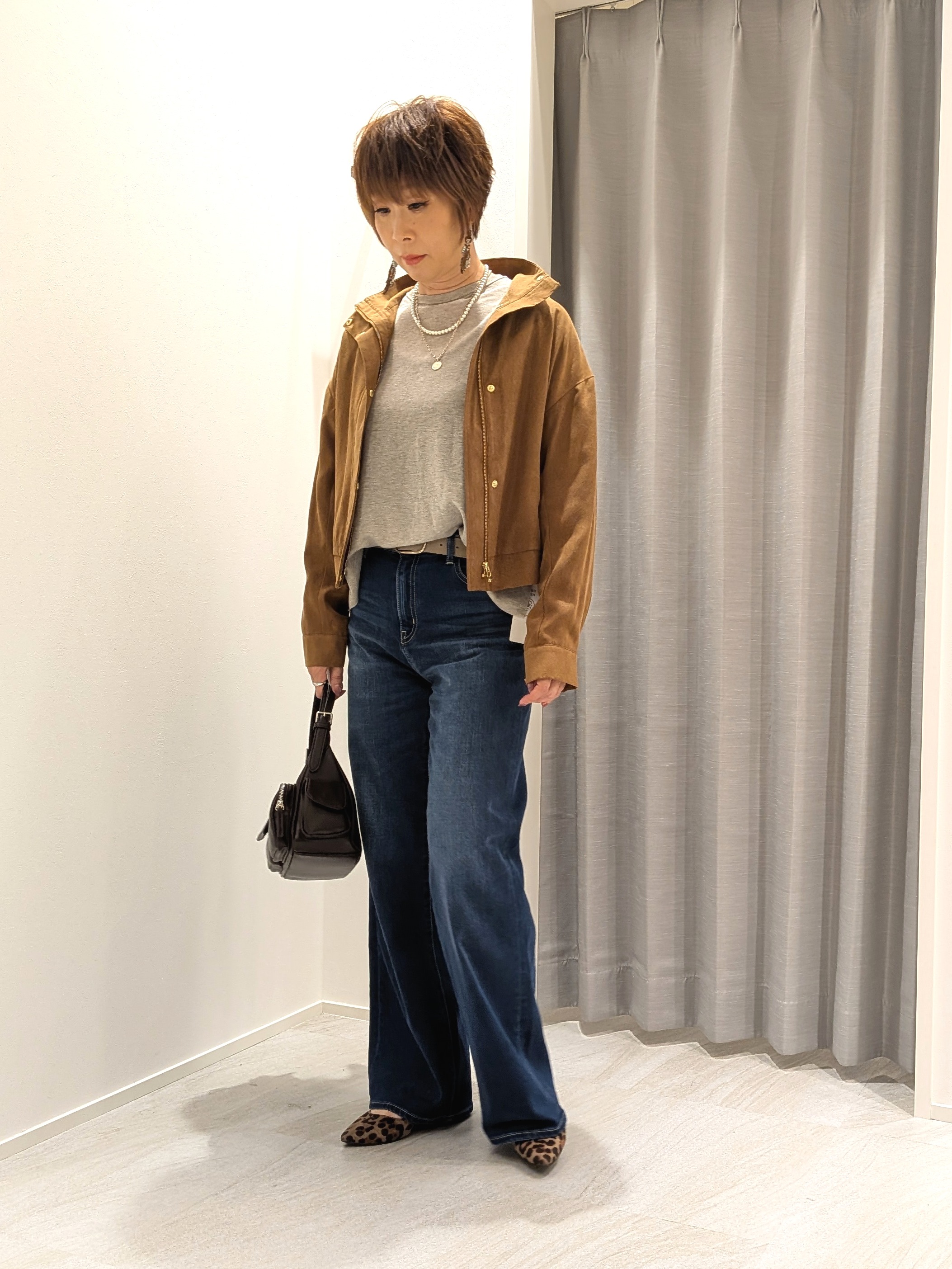 Hiromiさんの「UNTITLED｜【セットアップ可/秋ジャケット】スエードライクブルゾン」を使ったコーディネート