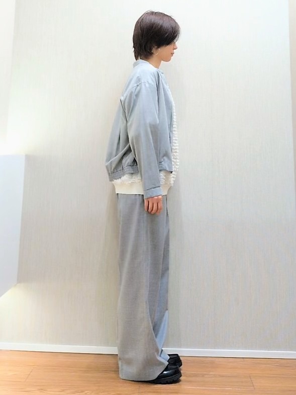 ミズタさんの「UNTITLED｜【セットアップ可/秋羽織り】メランジツイルシャツ」を使ったコーディネート