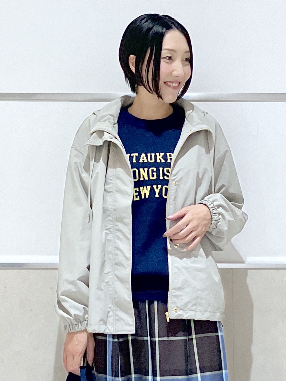 eriko さんの「Dessin｜【撥水/2WAY/洗える】フード取り外し可能 撥水ナイロンマンパ」を使ったコーディネート