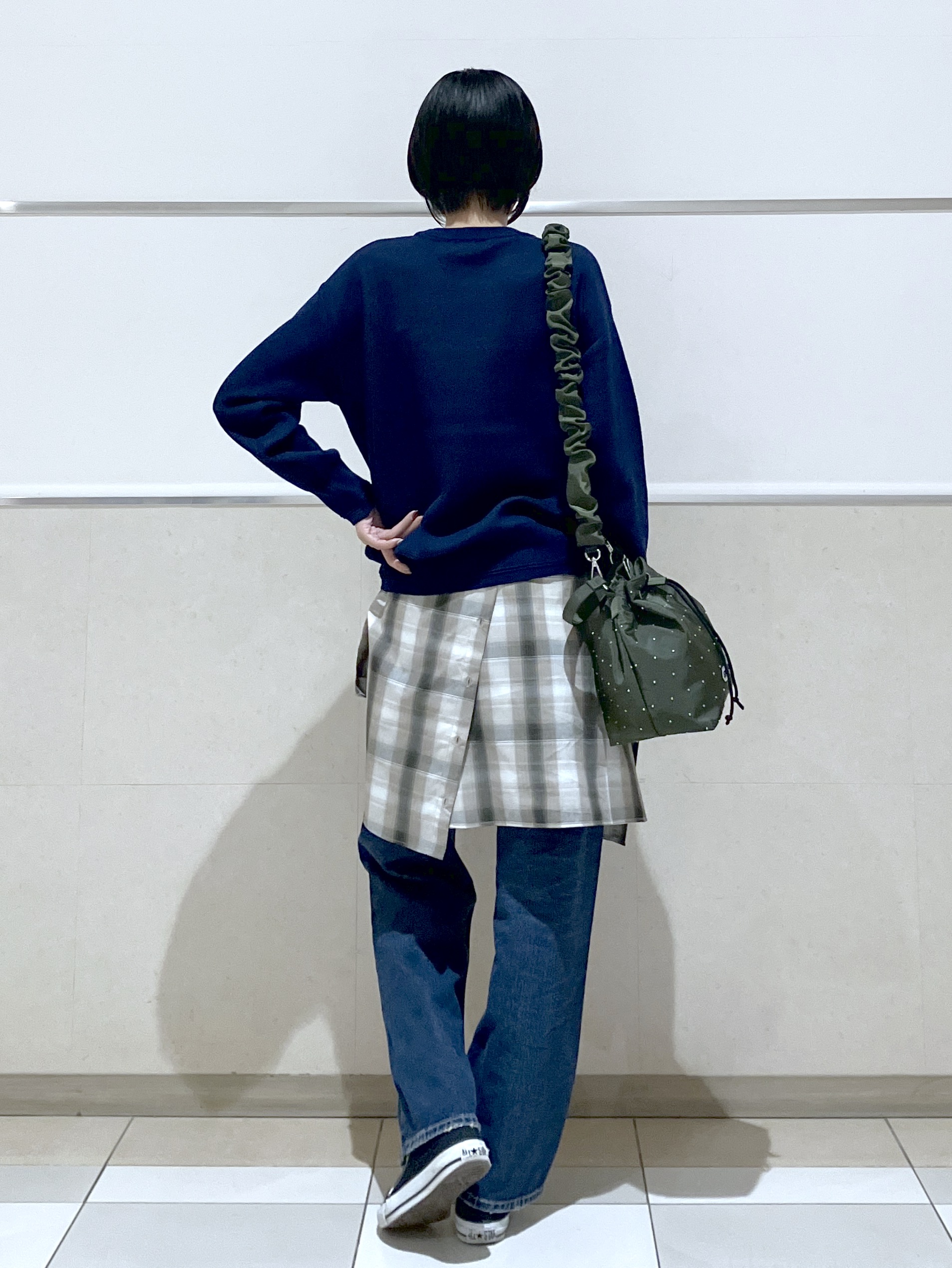 eriko さんの「Dessin｜【店頭人気/洗濯機OK/秋レイヤード】スウェットライク ロゴニット」を使ったコーディネート
