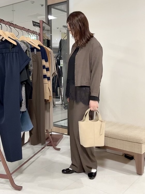 YUIさんの「UNTITLED｜【セットアップ可/秋羽織り】メランジツイルシャツ」を使ったコーディネート
