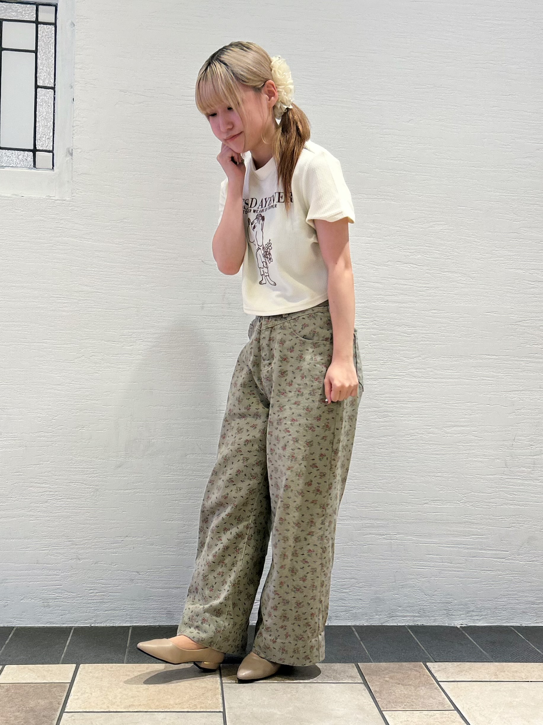 miyuさんの「ESPERANZA｜《定番》晴雨兼用クッションフラットパンプス」を使ったコーディネート