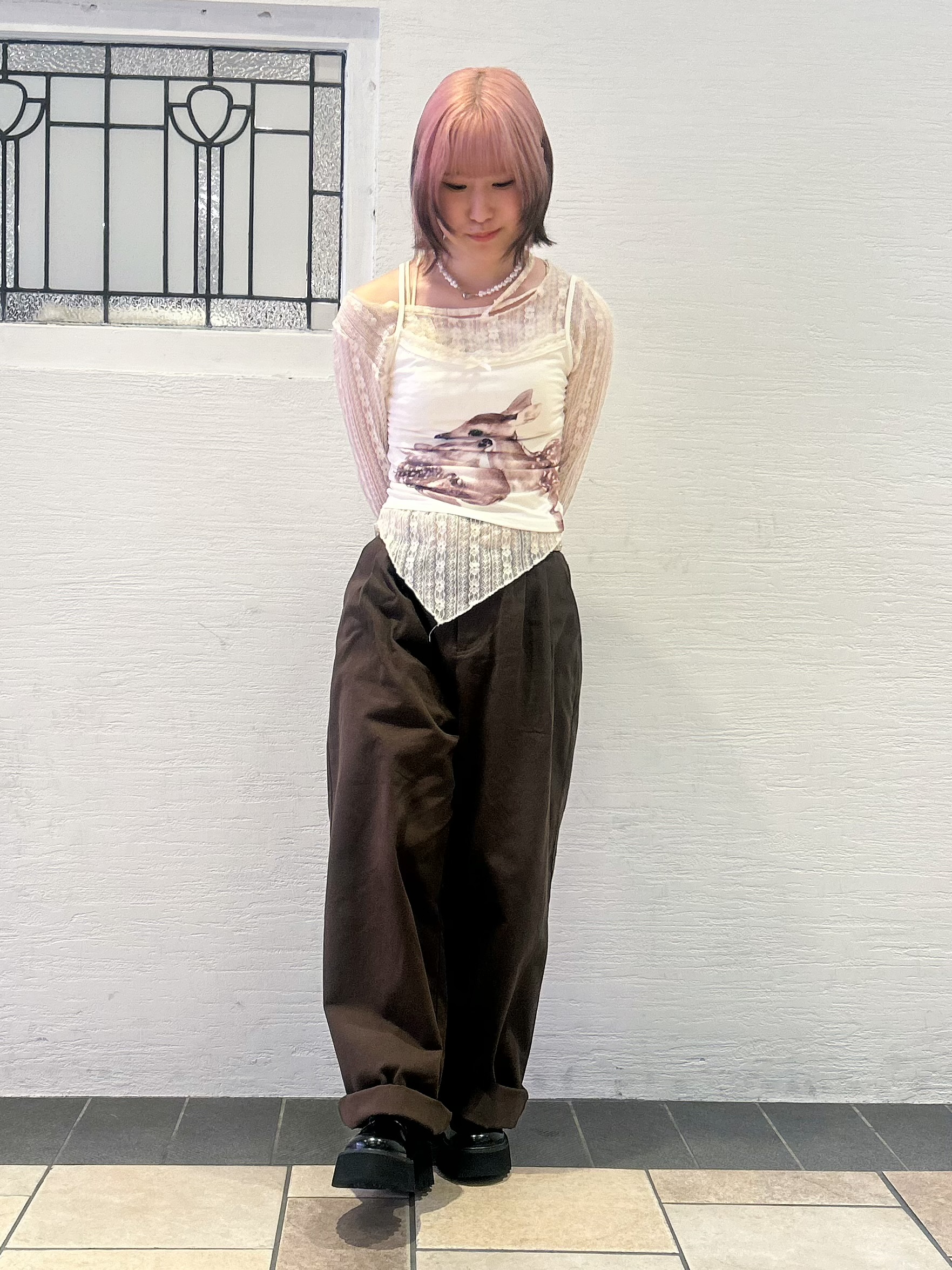 miyuさんの「ESPERANZA｜【レイン対応】レースアップレインブーツ」を使ったコーディネート