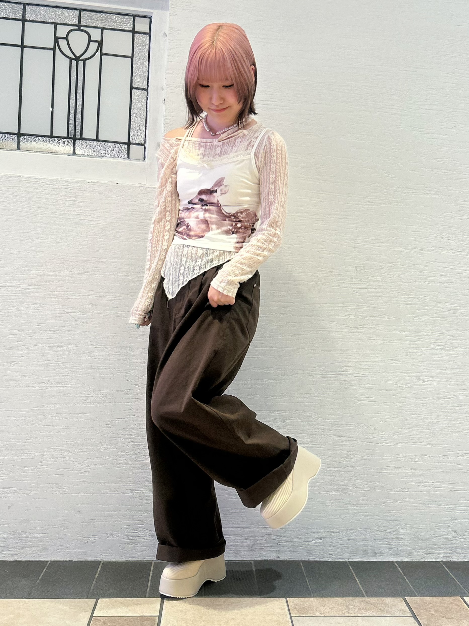miyuさんの「ESPERANZA｜厚底ニットショートブーツ」を使ったコーディネート