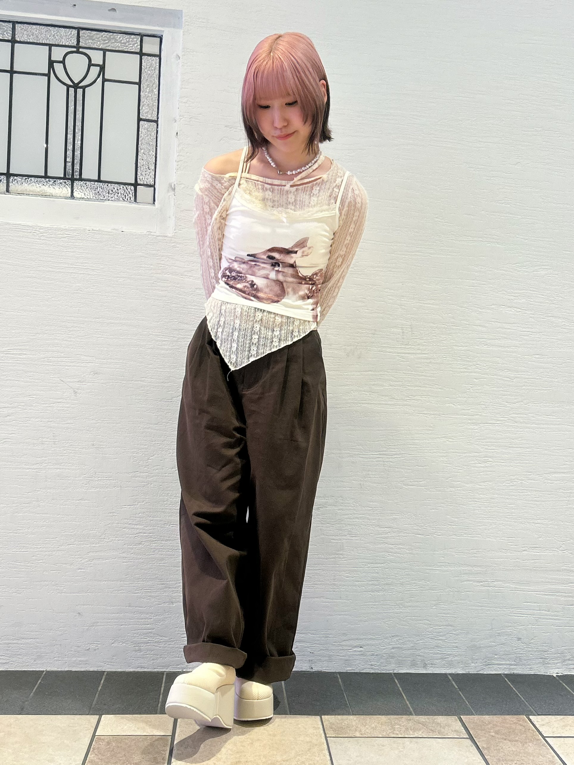 miyuさんの「ESPERANZA｜厚底ニットショートブーツ」を使ったコーディネート
