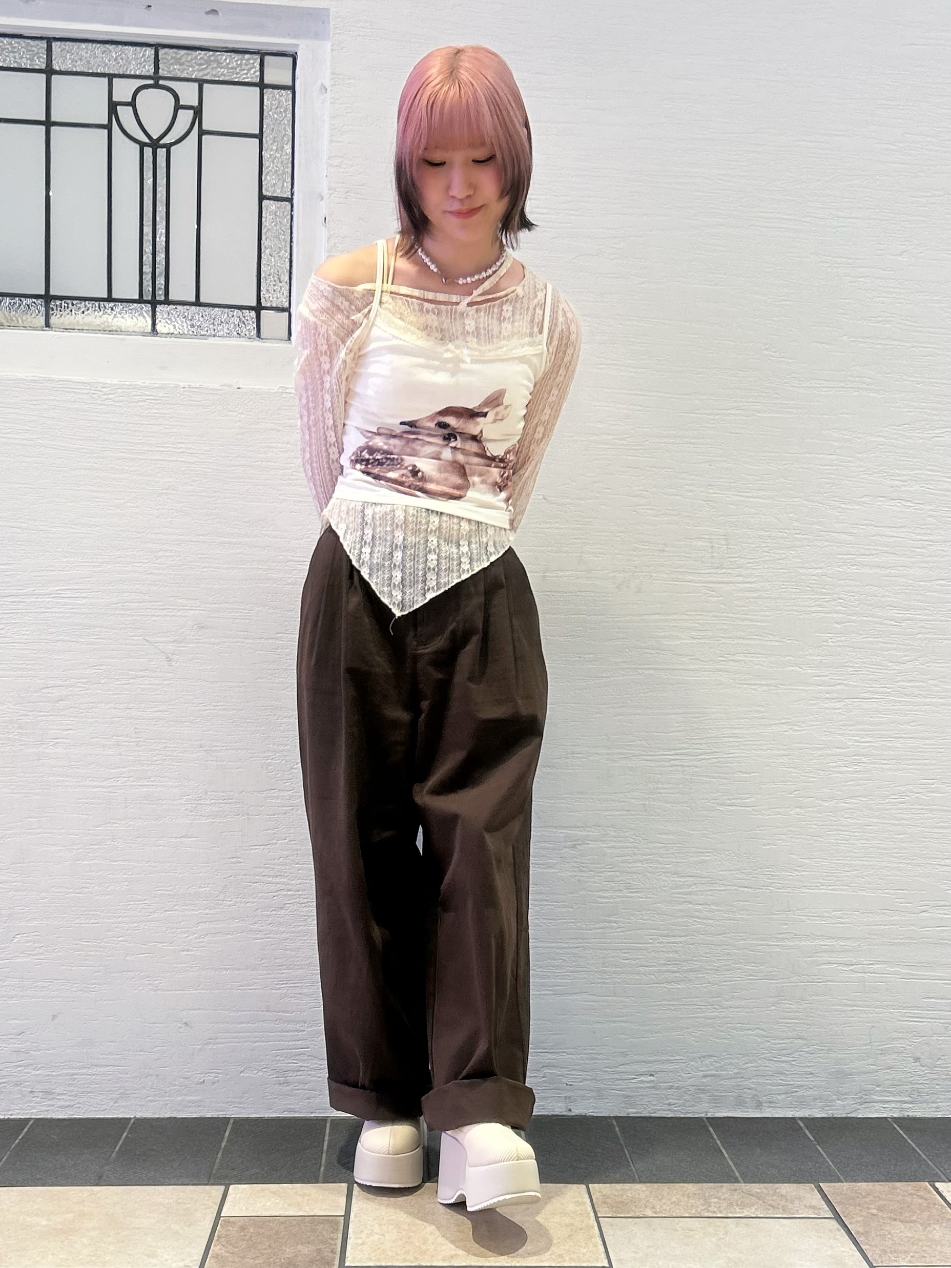 miyuさんの「ESPERANZA｜厚底ニットショートブーツ」を使ったコーディネート