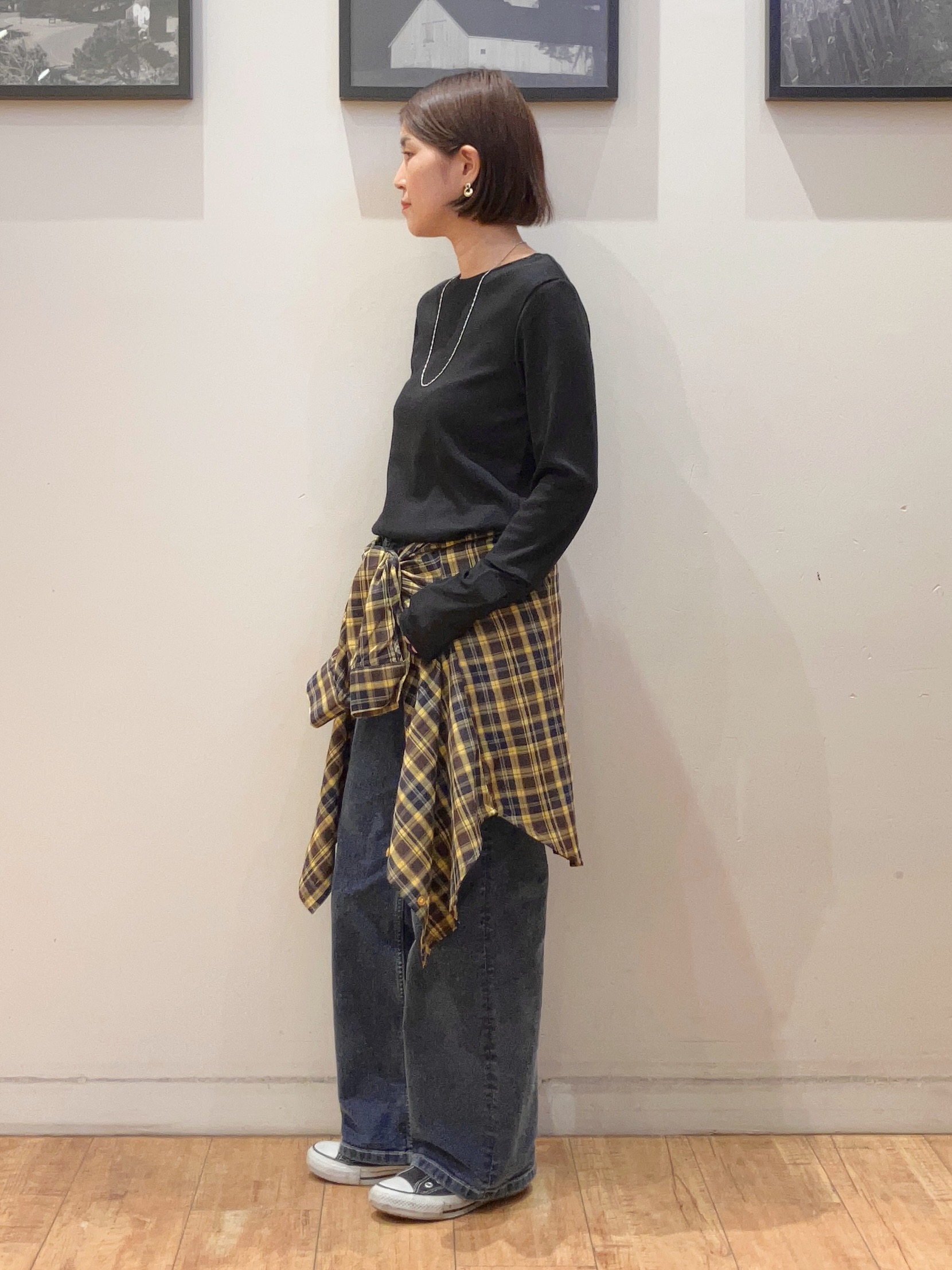 momoharuさんの「SHOO･LA･RUE｜【洗濯後しわになりにくい/S-LL】気分で選ぶ 大人のデイリー使いに ベーシックシャツ」を使ったコーディネート