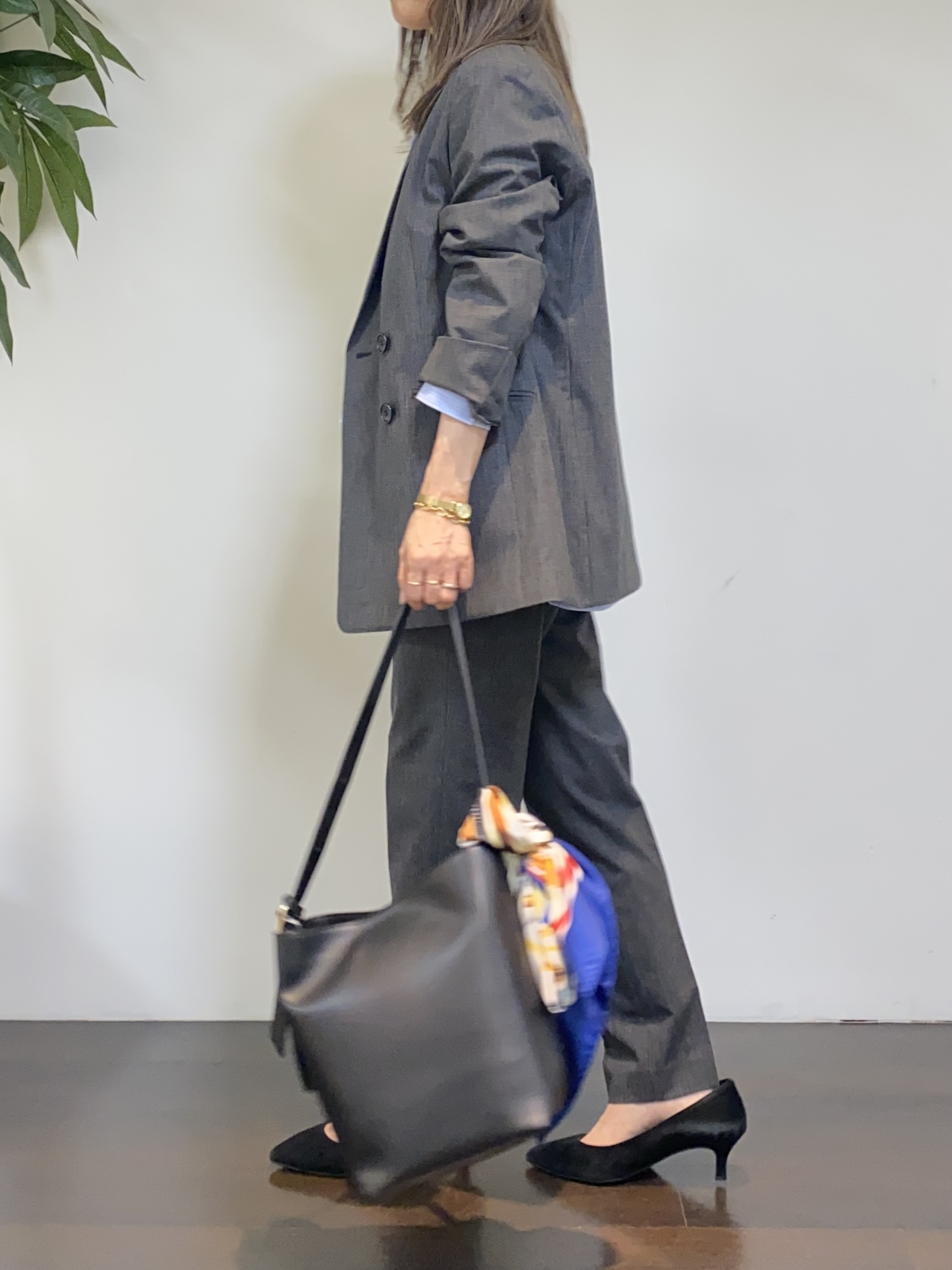 tomoさんの「UNTITLED｜【セットアップ可/秋羽織り/お仕事スーツ】ウールブレンドダブルジャケット」を使ったコーディネート