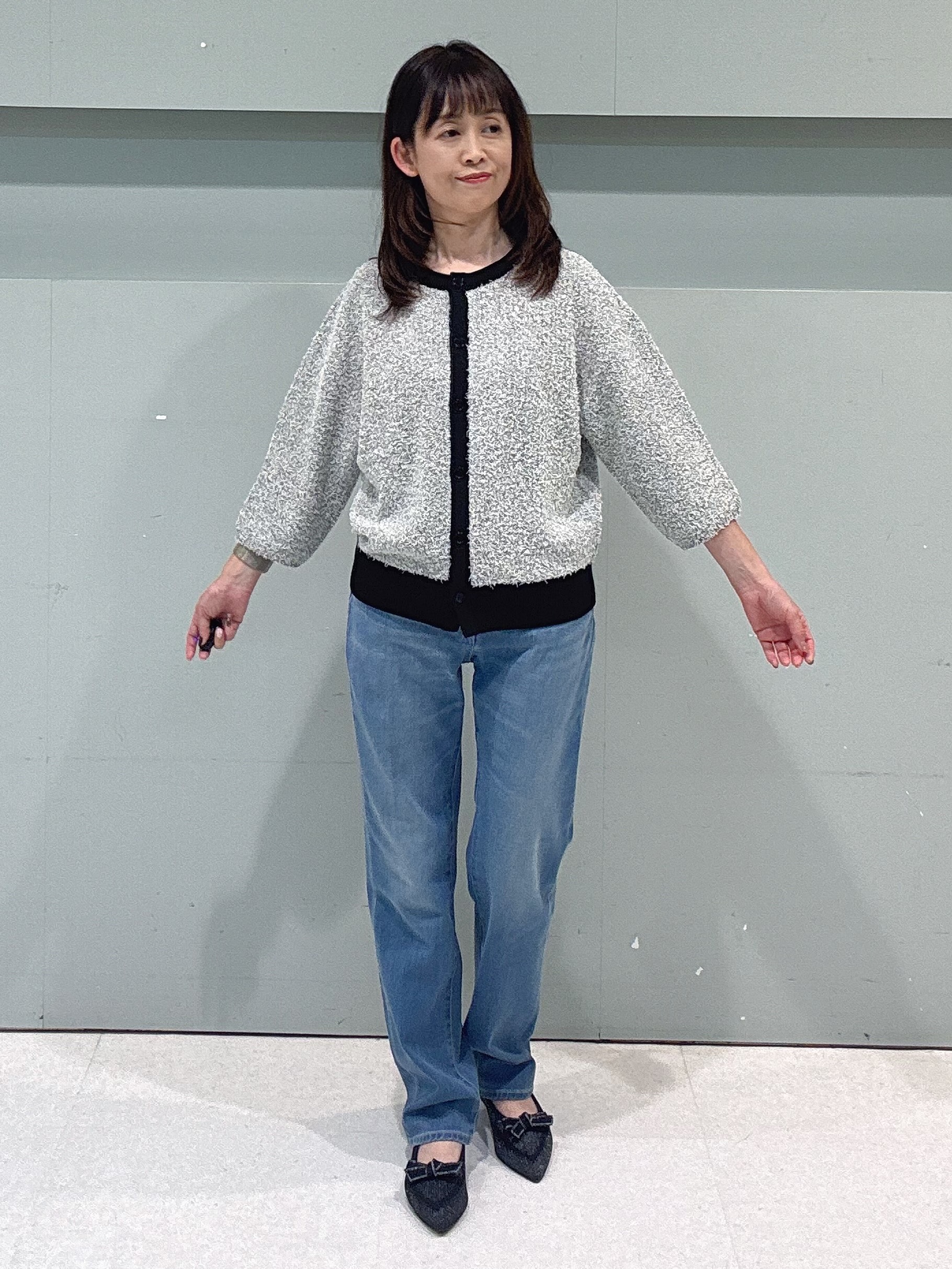 makiさんの「UNTITLED｜【ジャケットライク/前後2WAY】コットン混カールプルオーバー」を使ったコーディネート