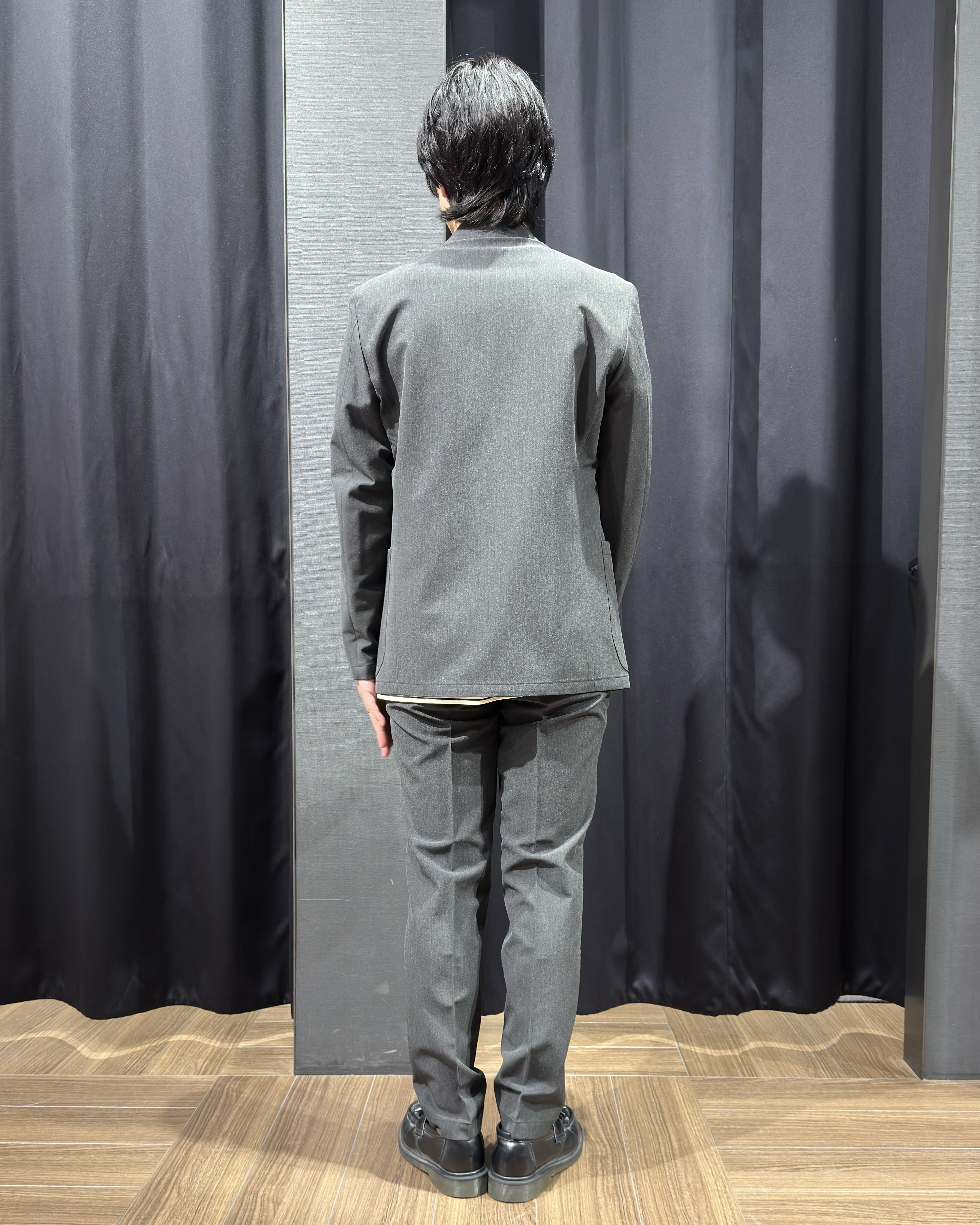 tomoyaさんの「THE SHOP TK｜【ストレッチ／洗濯機OK／セットアップ可】デニムライク ジャケット」を使ったコーディネート