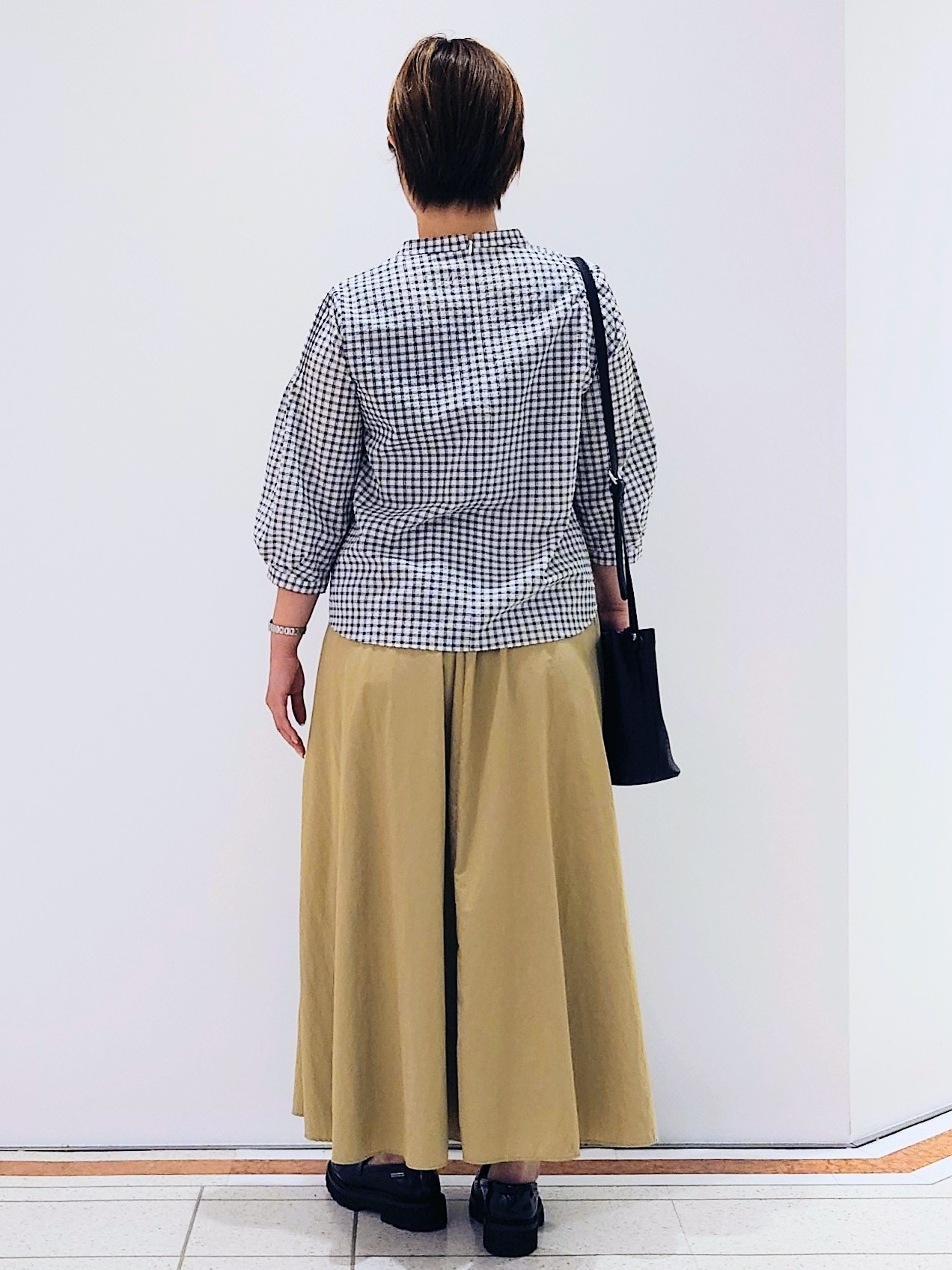 gissyさんの「INDIVI｜【初秋にピッタリ！／洗える】凹凸素材ミニスタンドトップス」を使ったコーディネート