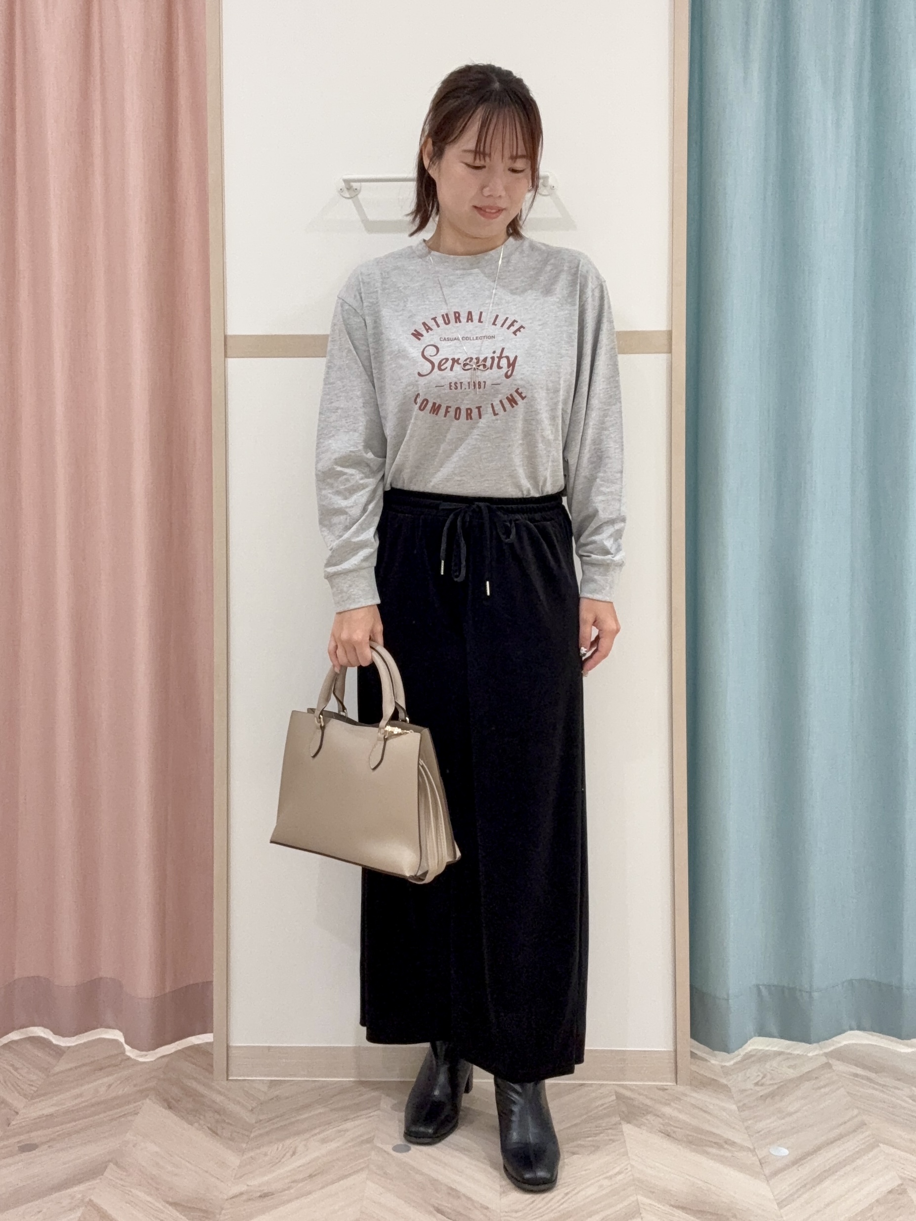 kさんの「SHOO･LA･RUE｜【セットアップ可/洗濯機可】軽やかに羽織れる スポンディッシュ ニットカーディガン」を使ったコーディネート