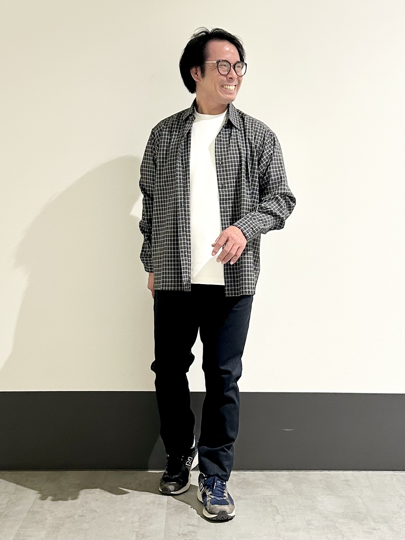 KENJI Iさんの「THE SHOP TK｜【洗濯機OK】ウールライク 長袖シャツ」を使ったコーディネート